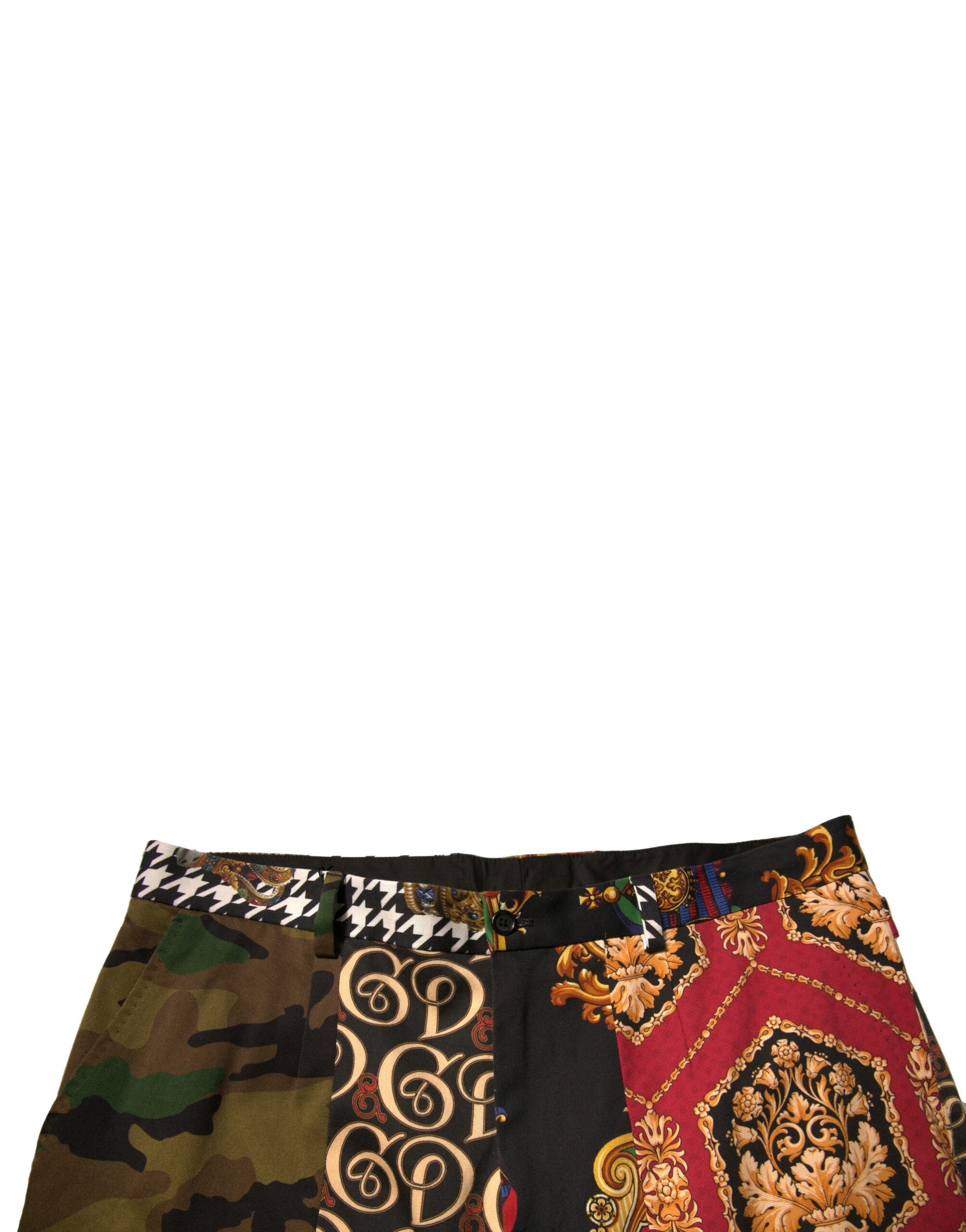 Pantalon habillé multicolore patchwork pour homme Dolce &amp; Gabbana