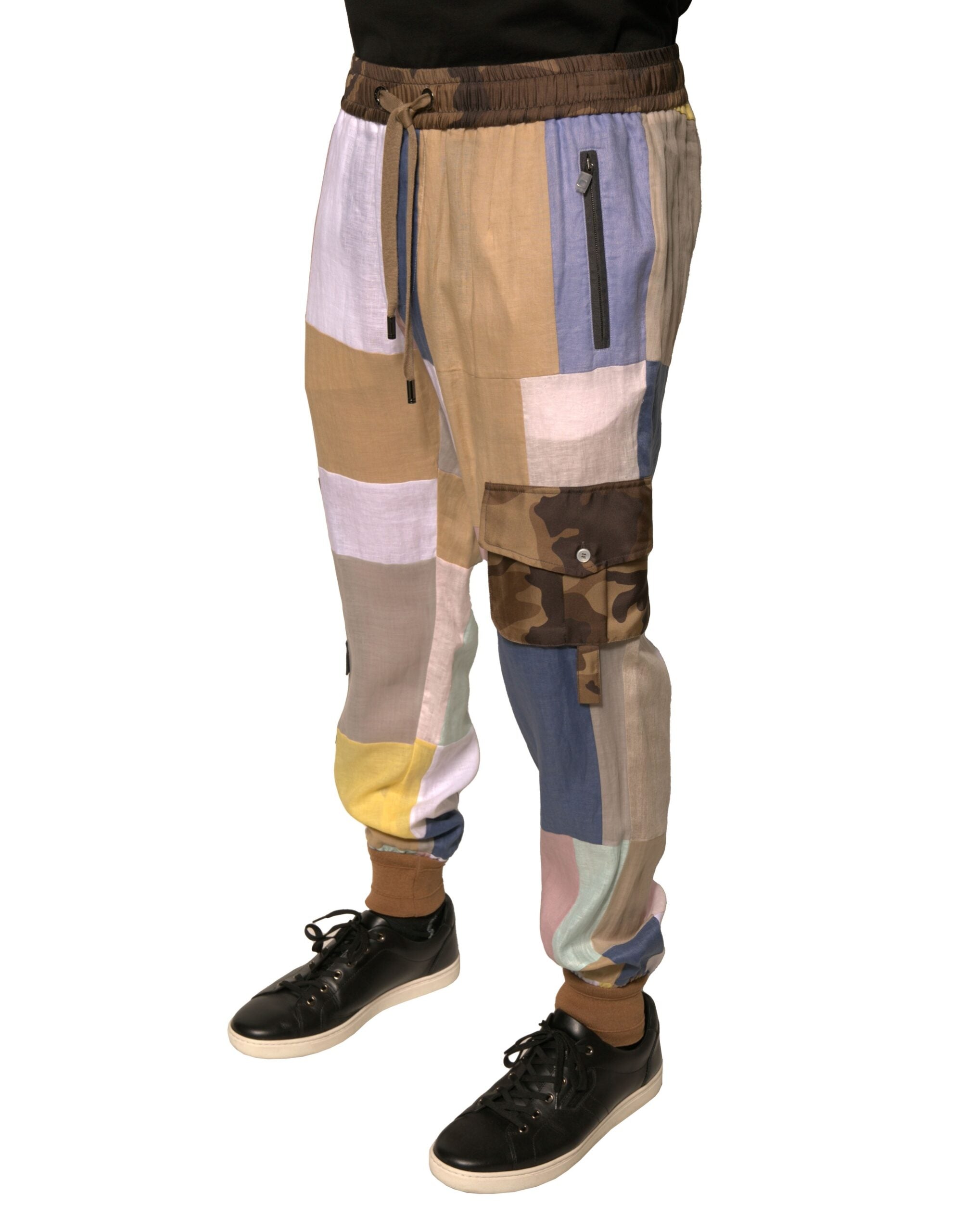 Pantalon de jogging patchwork multicolore Dolce &amp; Gabbana
