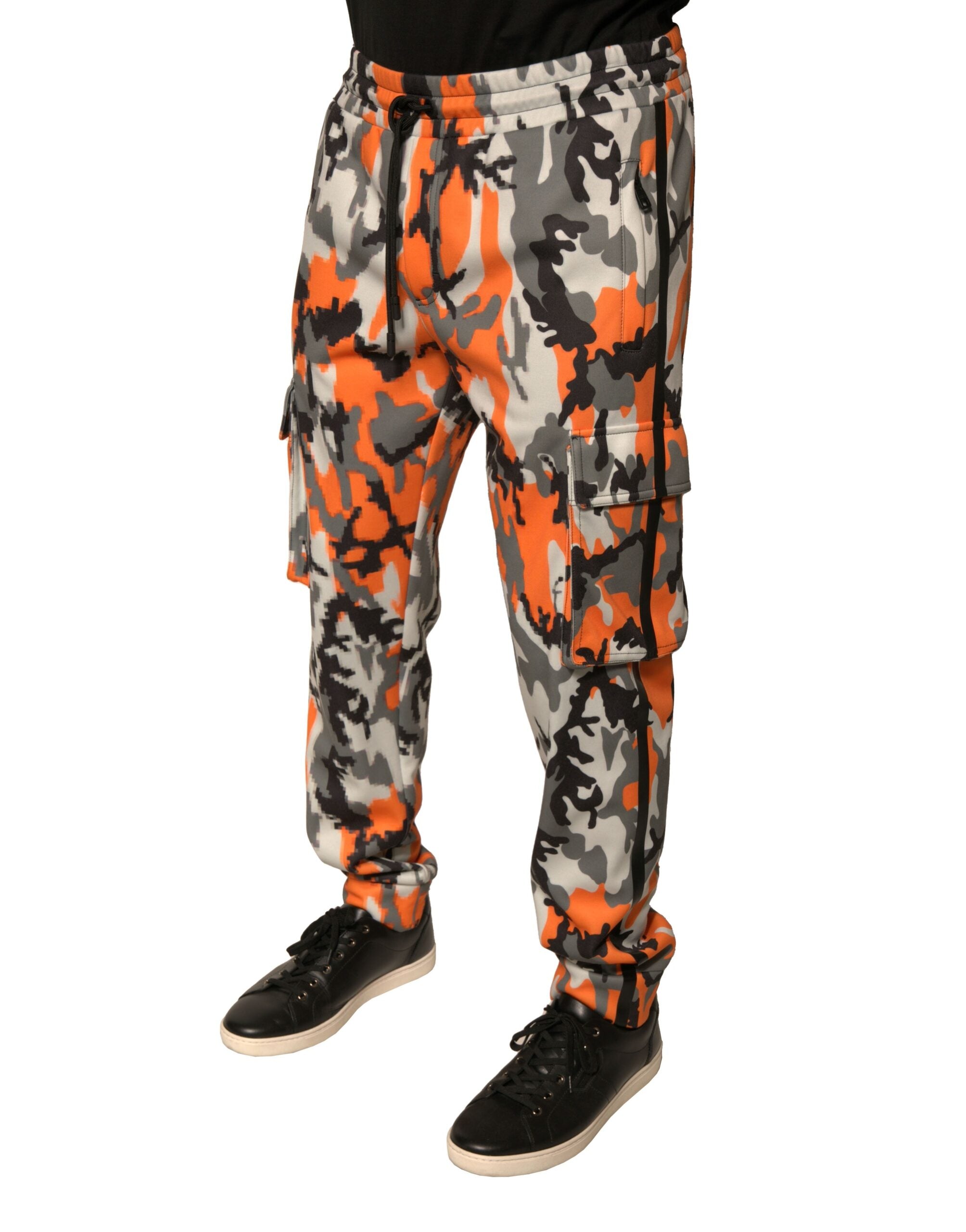 Dolce &amp; Gabbana – Mehrfarbige Cargo-Jogginghose mit Camouflage-Muster