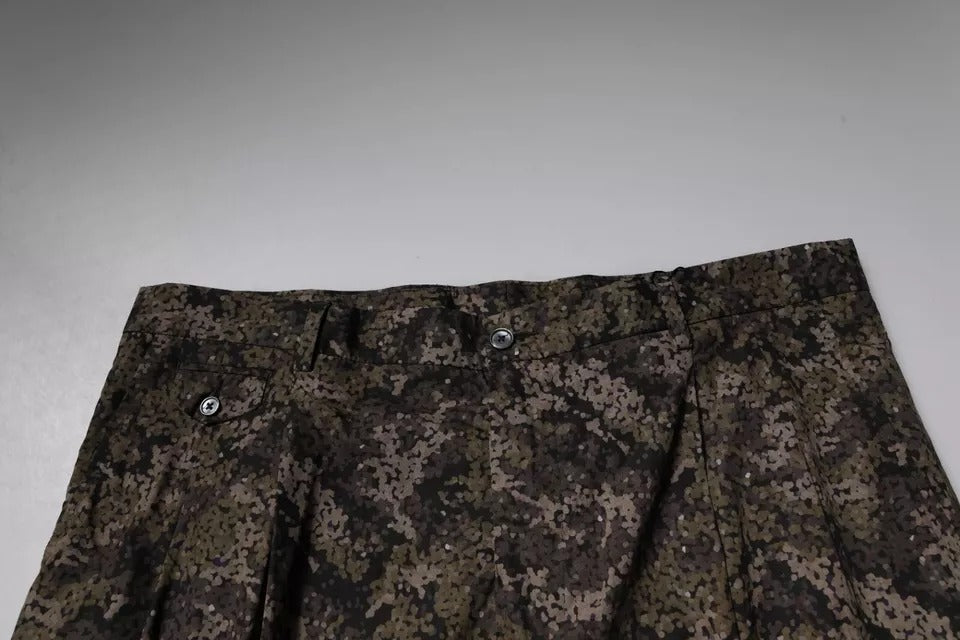 Pantalon habillé camouflage multicolore Dolce &amp; Gabbana pour homme