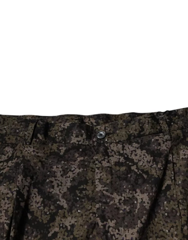 Pantalon habillé camouflage multicolore Dolce &amp; Gabbana pour homme