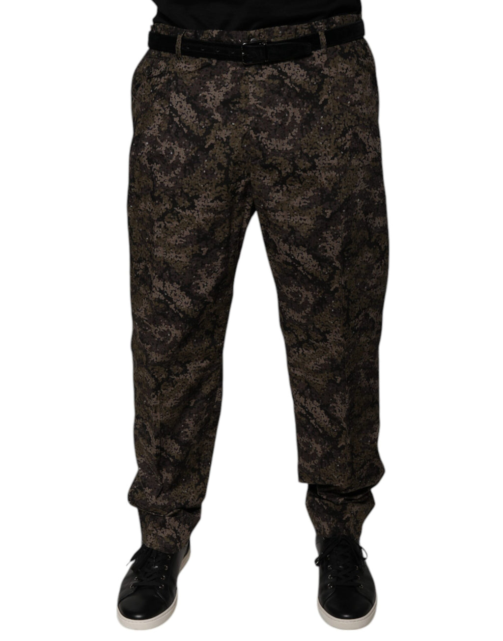 Pantalon habillé camouflage multicolore Dolce &amp; Gabbana pour homme