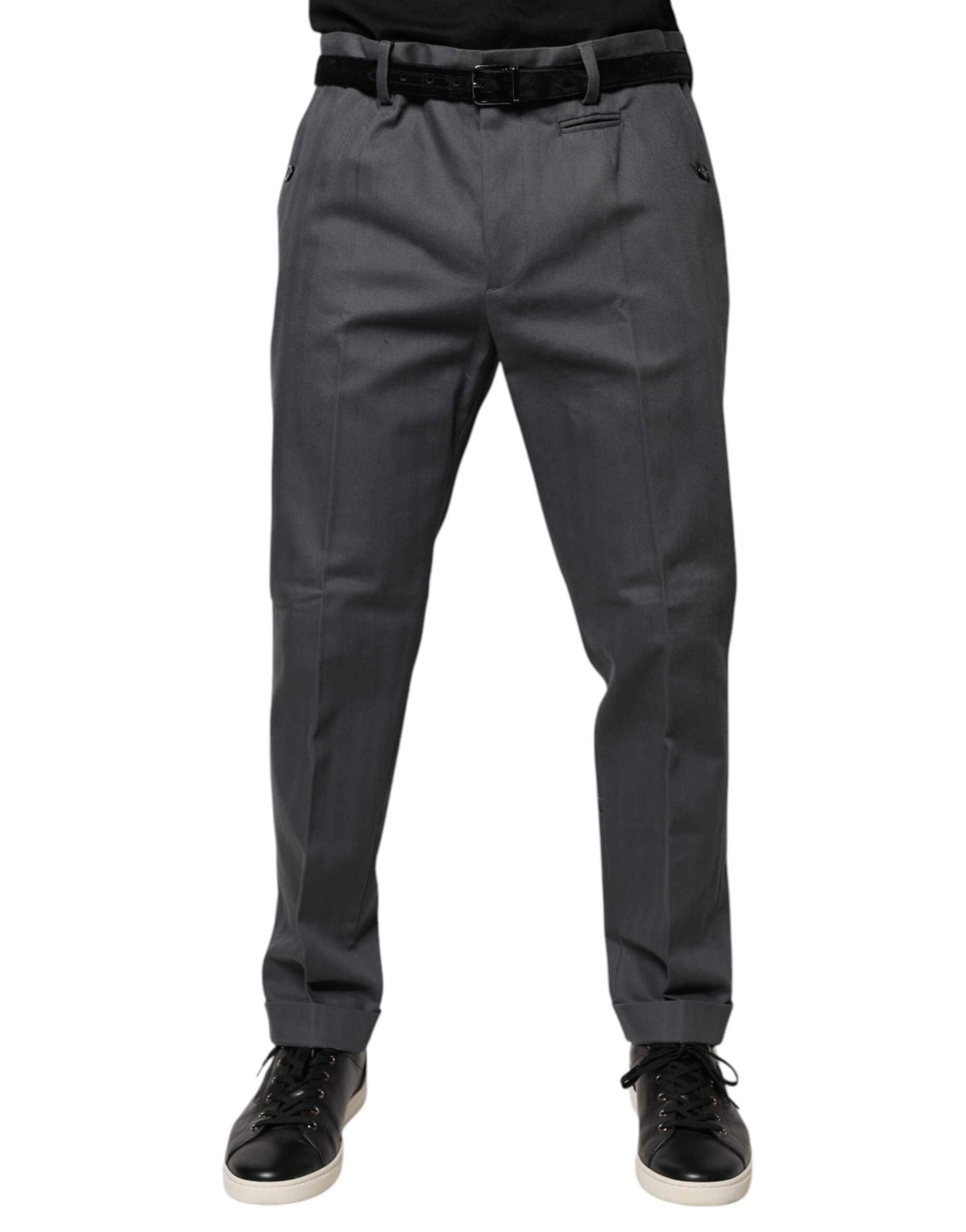 Pantalon habillé fuselé gris Dolce &amp; Gabbana