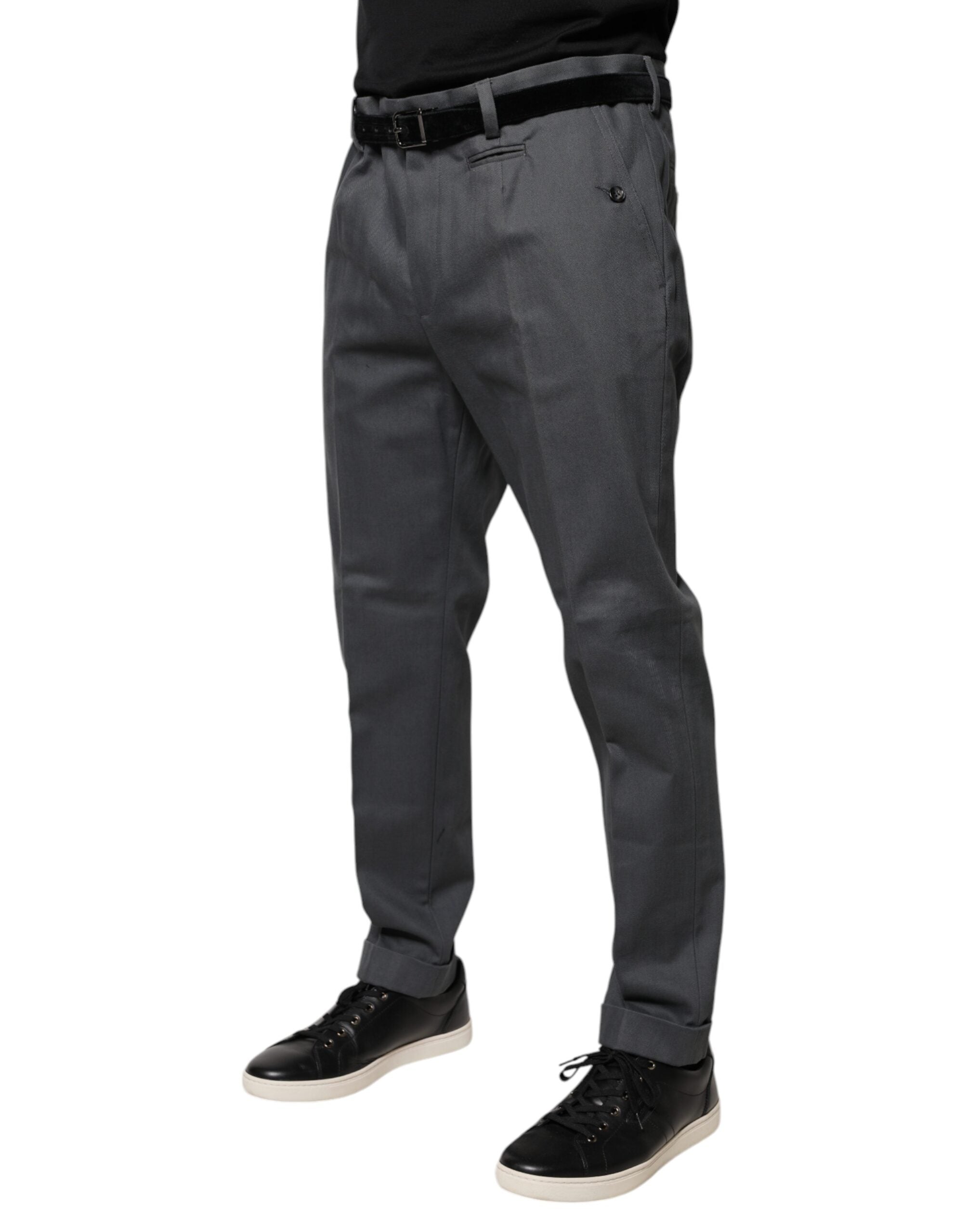 Pantalon habillé fuselé gris Dolce &amp; Gabbana