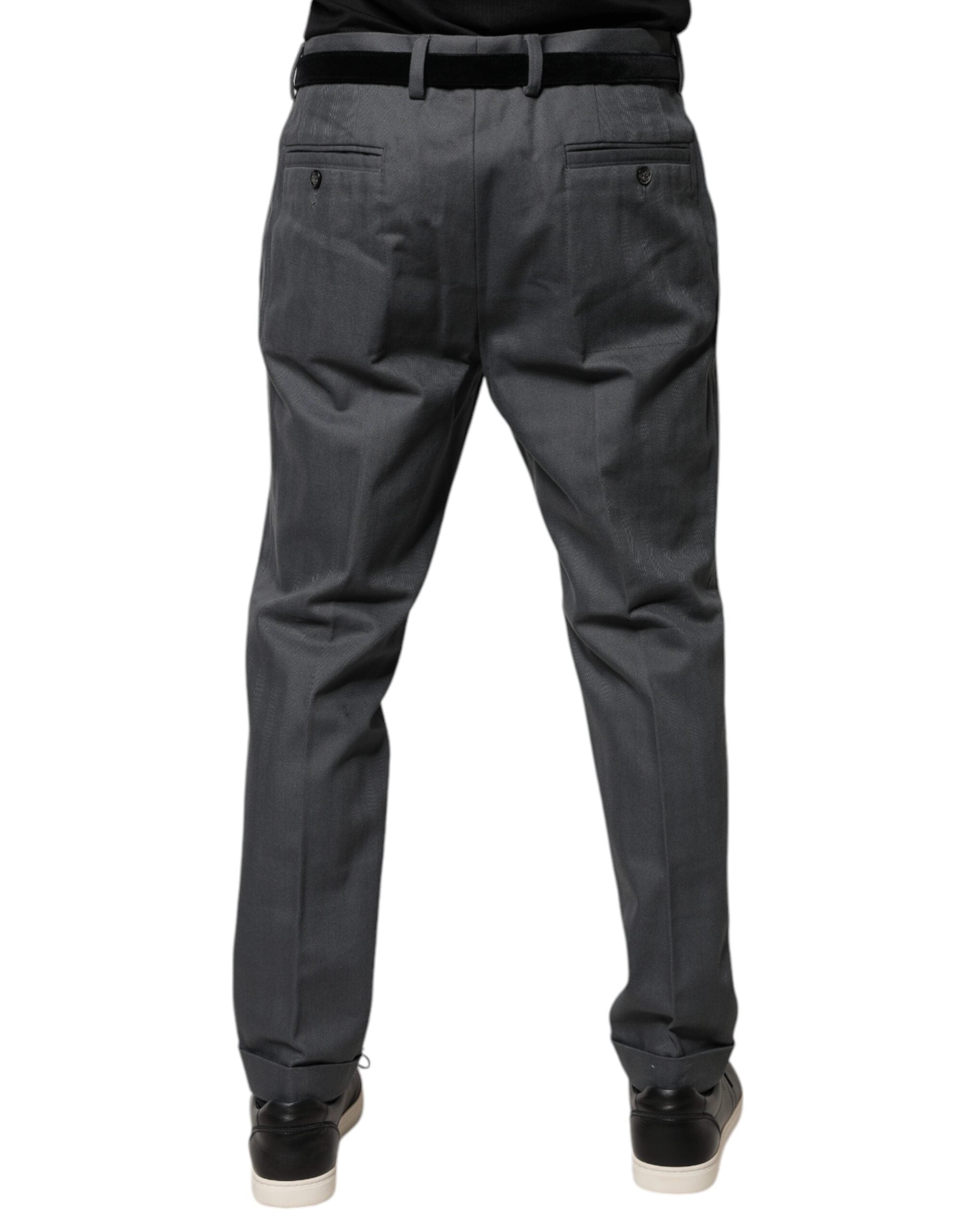 Pantalon habillé fuselé gris Dolce &amp; Gabbana