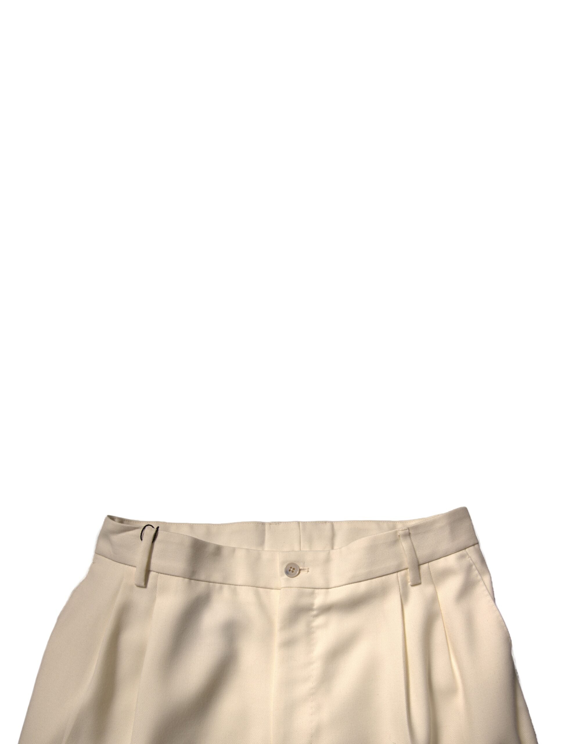 Pantalon droit blanc cassé Dolce &amp; Gabbana