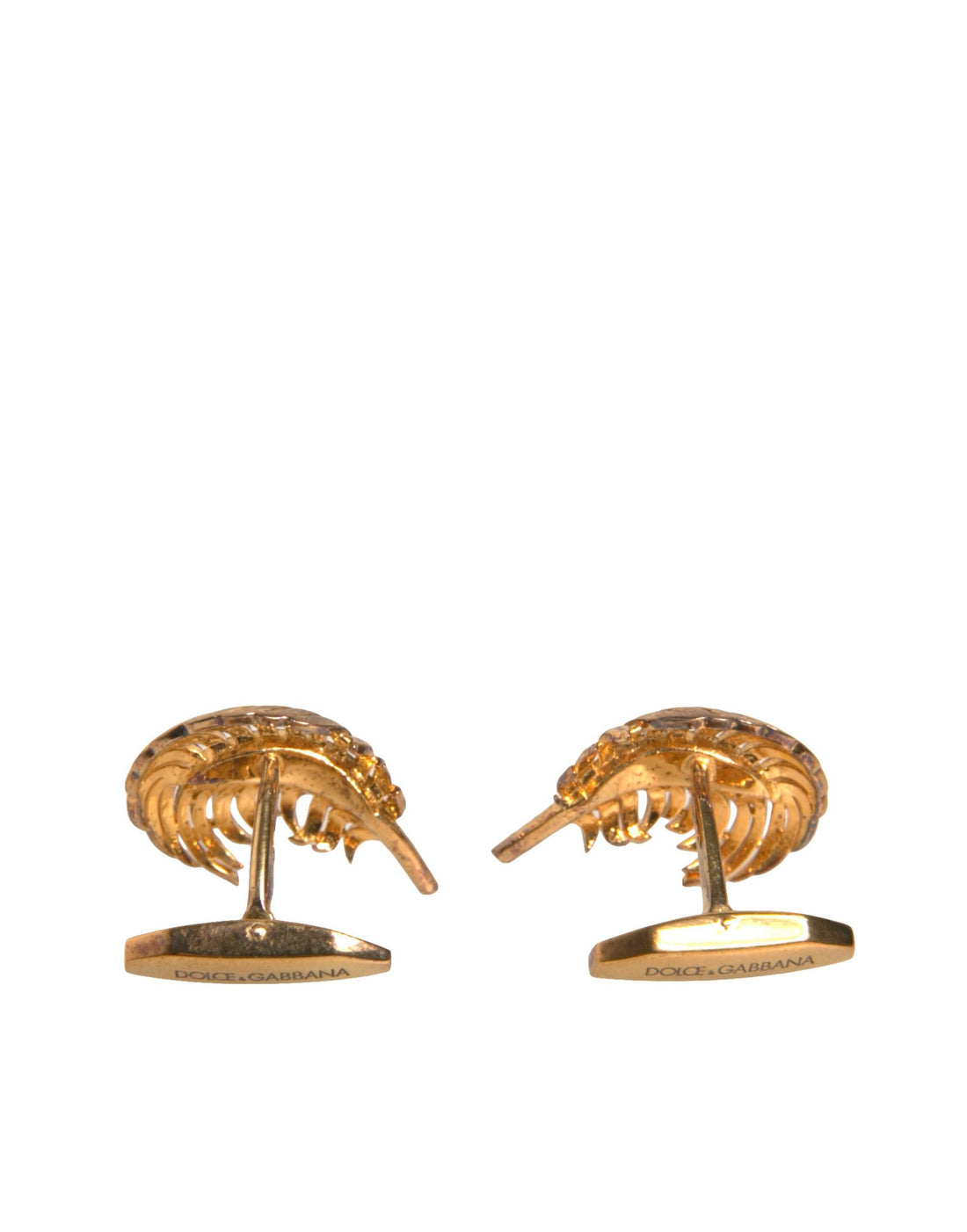 Dolce &amp; Gabbana Manschettenknopf aus 925er Sterlingsilber mit Kristallblatt