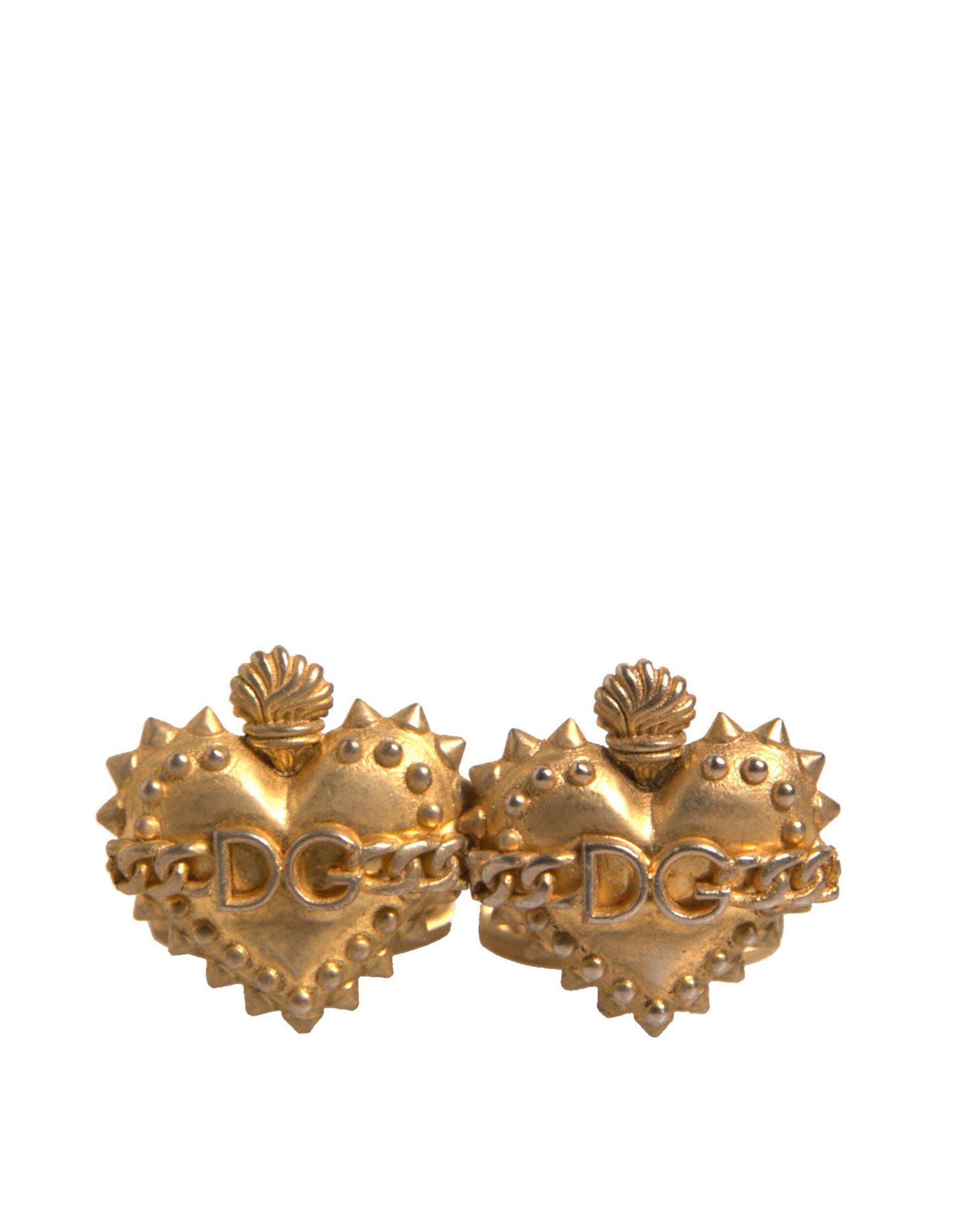Dolce &amp; Gabbana – Manschettenknopf „DG“ aus 925er Sterlingsilber mit Herzmotiv
