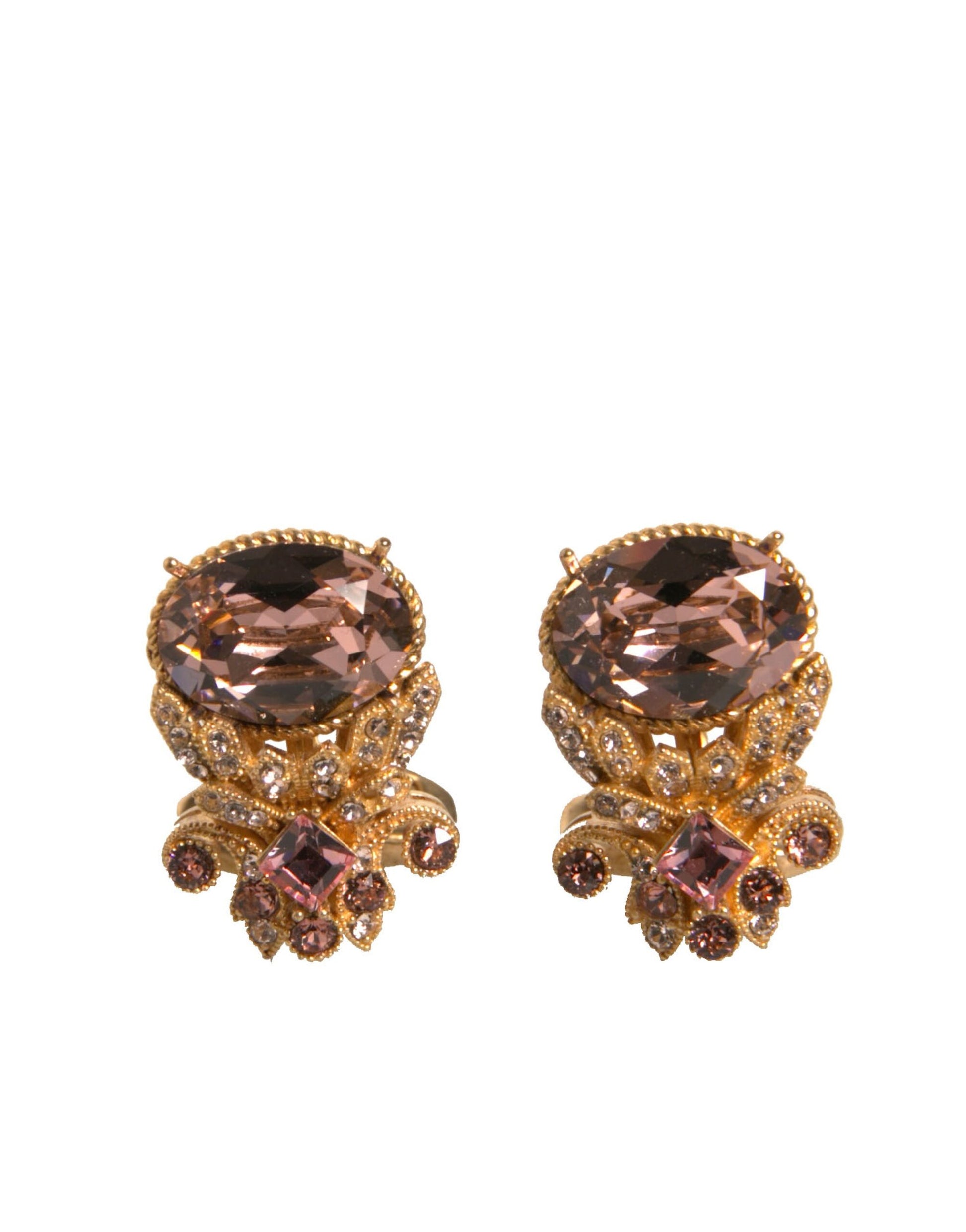 Dolce &amp; Gabbana Manschettenknopf aus 925er Sterlingsilber mit Kristallen