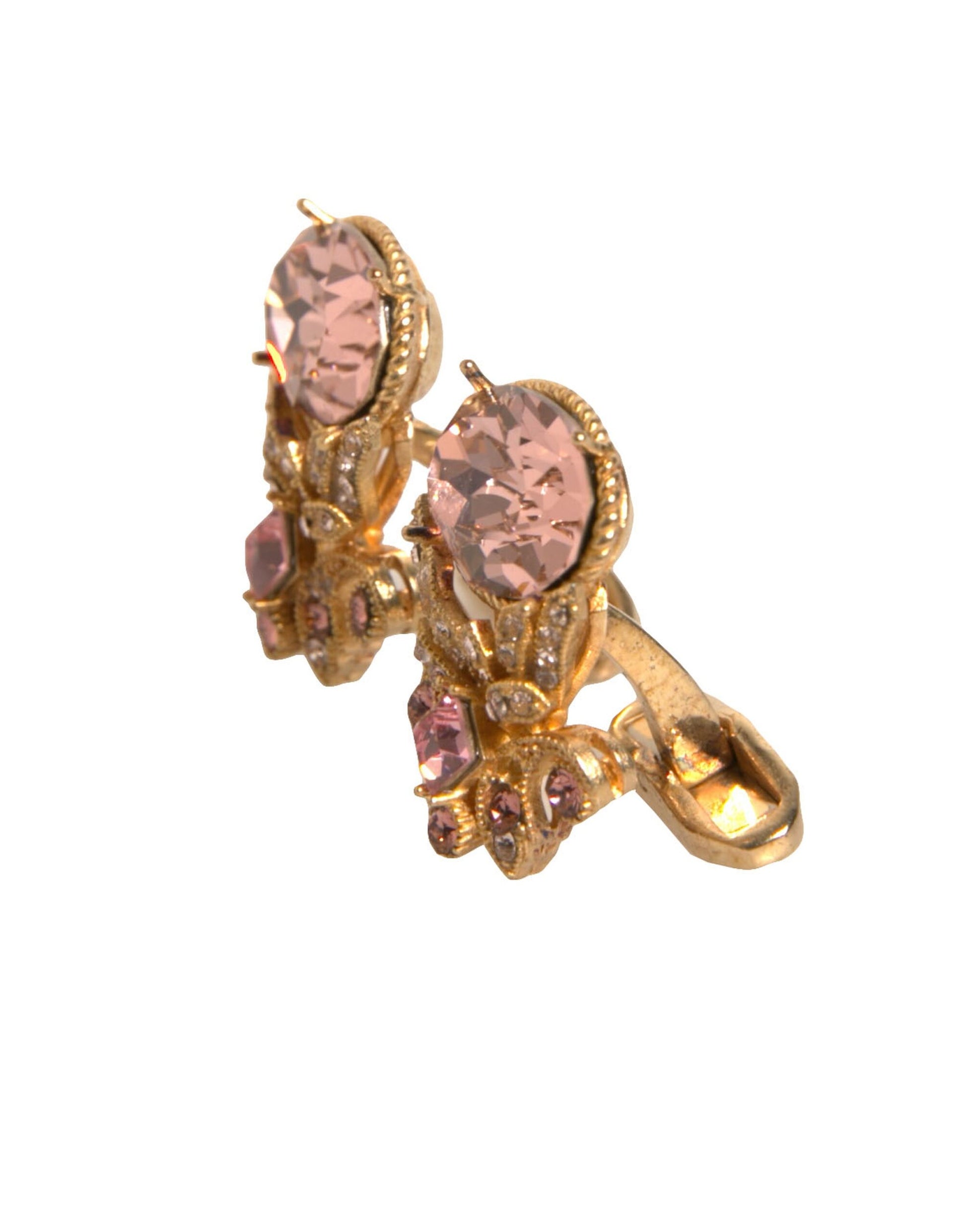 Dolce &amp; Gabbana Manschettenknopf aus 925er Sterlingsilber mit Kristallen