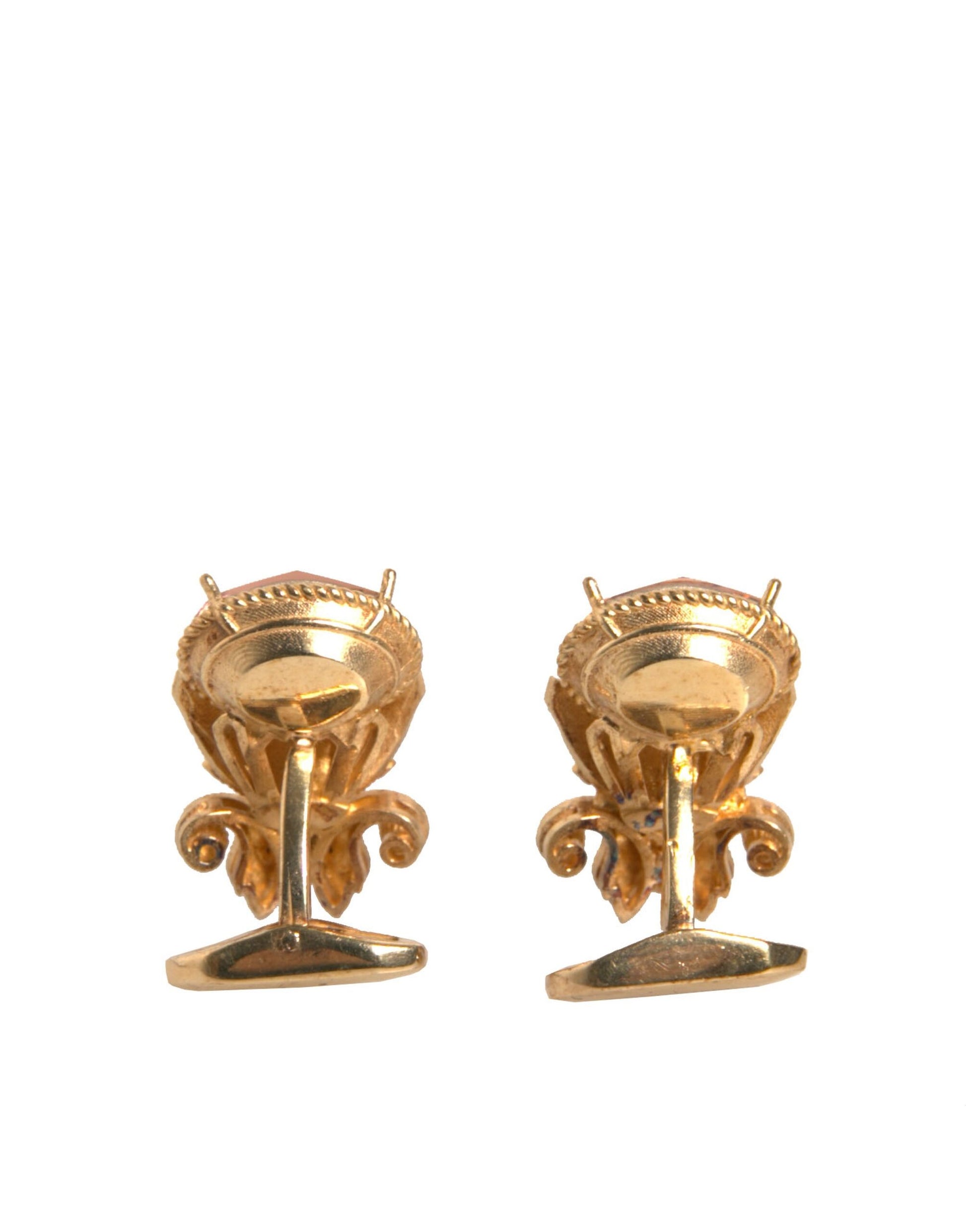 Dolce &amp; Gabbana Manschettenknopf aus 925er Sterlingsilber mit Kristallen