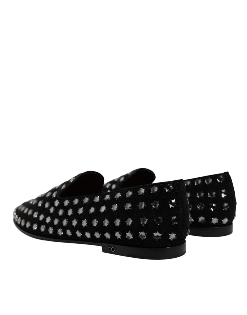 Mocassins noirs ornés de cristaux Dolce &amp; Gabbana