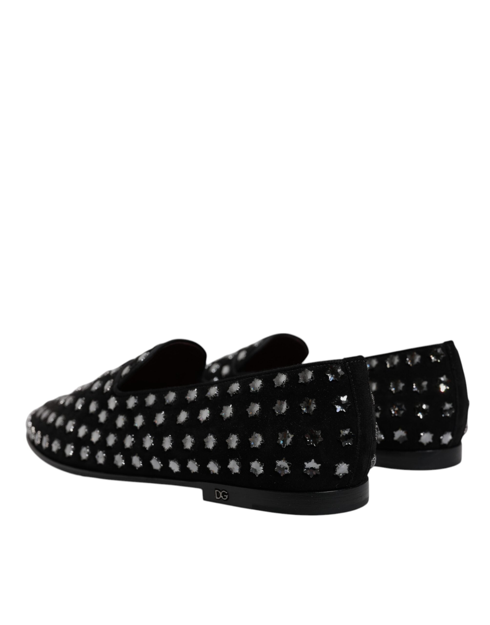 Mocassins noirs ornés de cristaux Dolce &amp; Gabbana