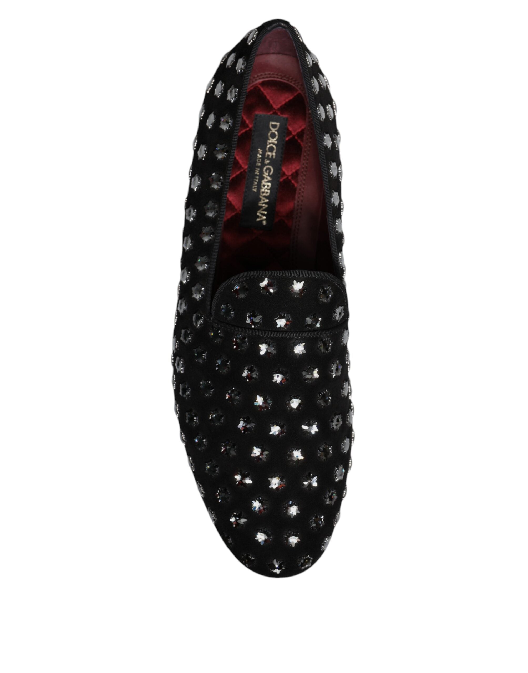 Mocassins noirs ornés de cristaux Dolce &amp; Gabbana