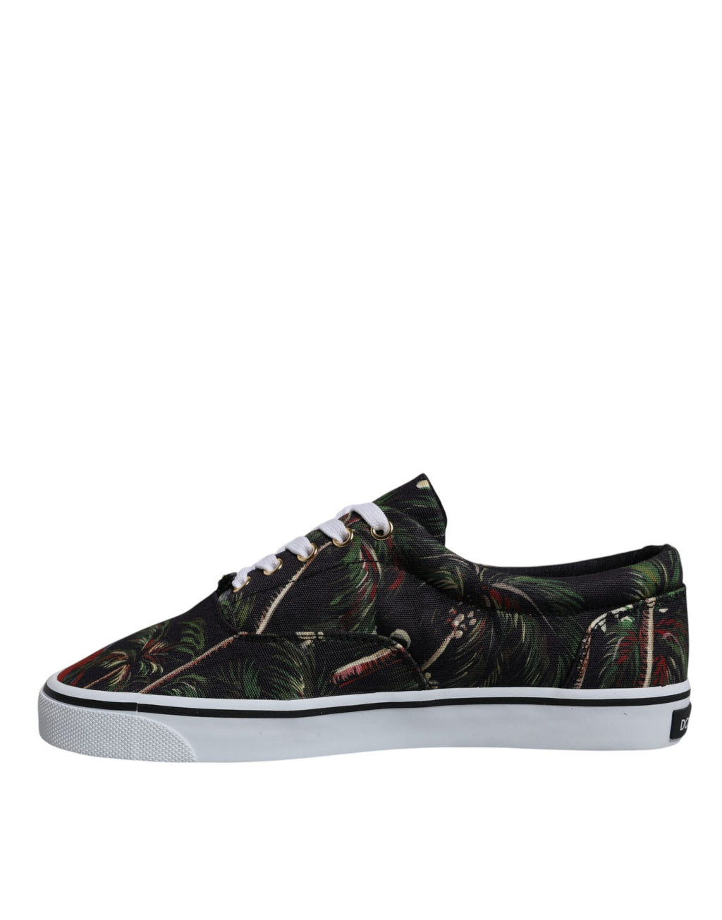 Baskets basses noires à imprimé tropical Dolce &amp; Gabbana