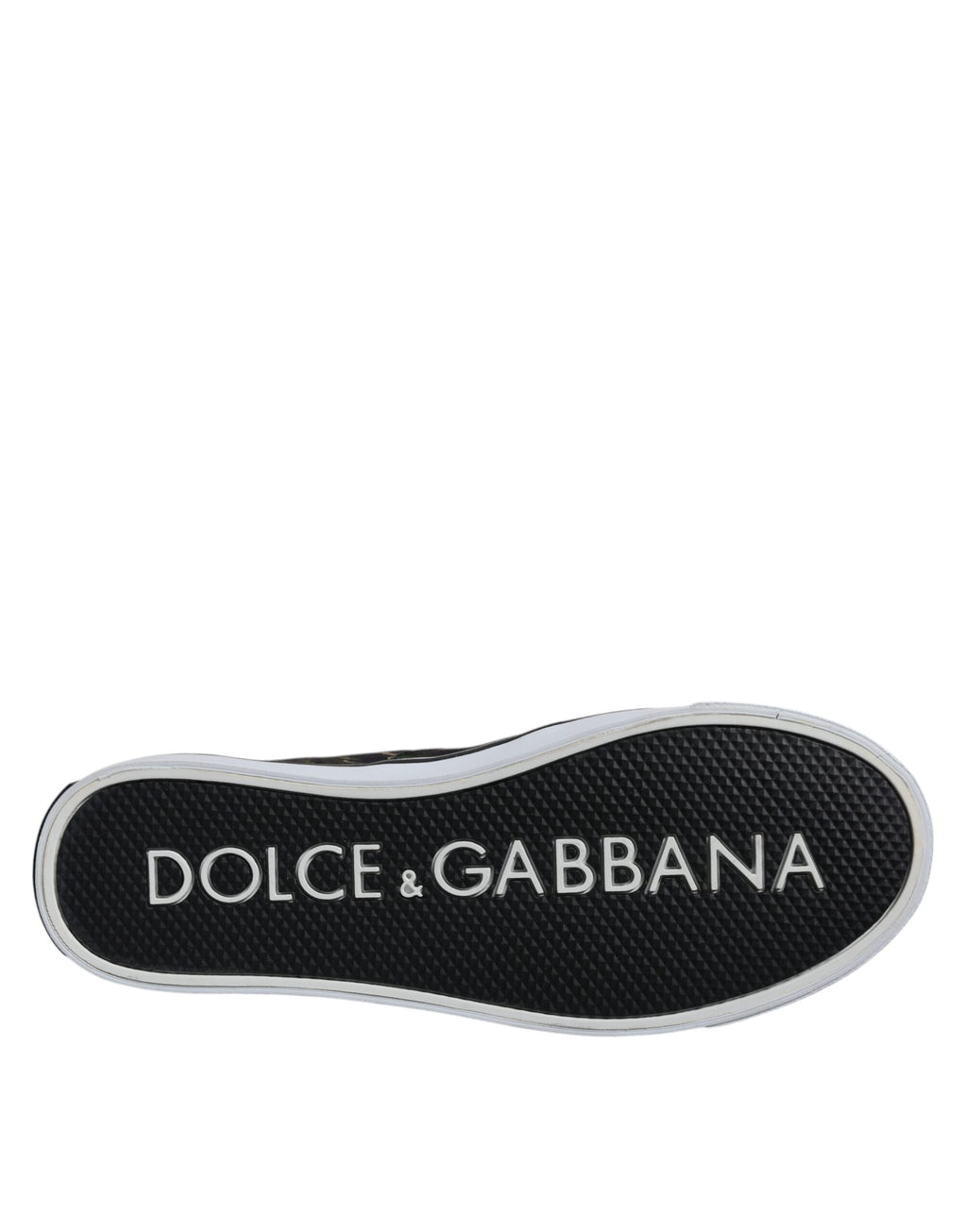 Baskets basses noires à imprimé tropical Dolce &amp; Gabbana