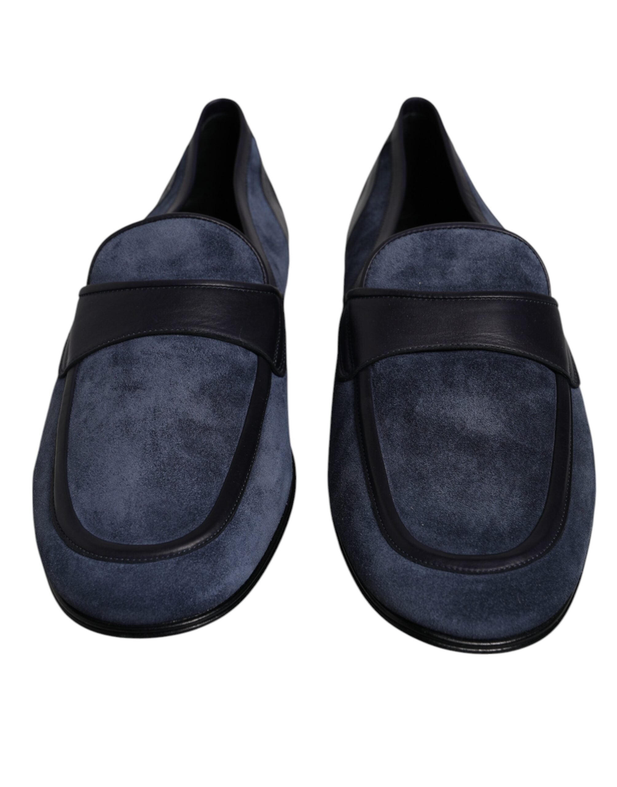 Chaussures mocassins en cuir suédé bleu Dolce &amp; Gabbana