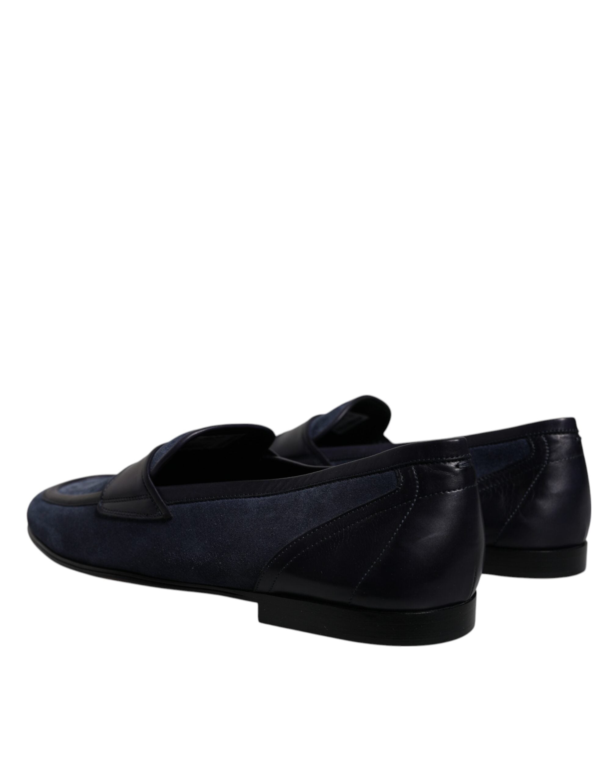 Chaussures mocassins en cuir suédé bleu Dolce &amp; Gabbana