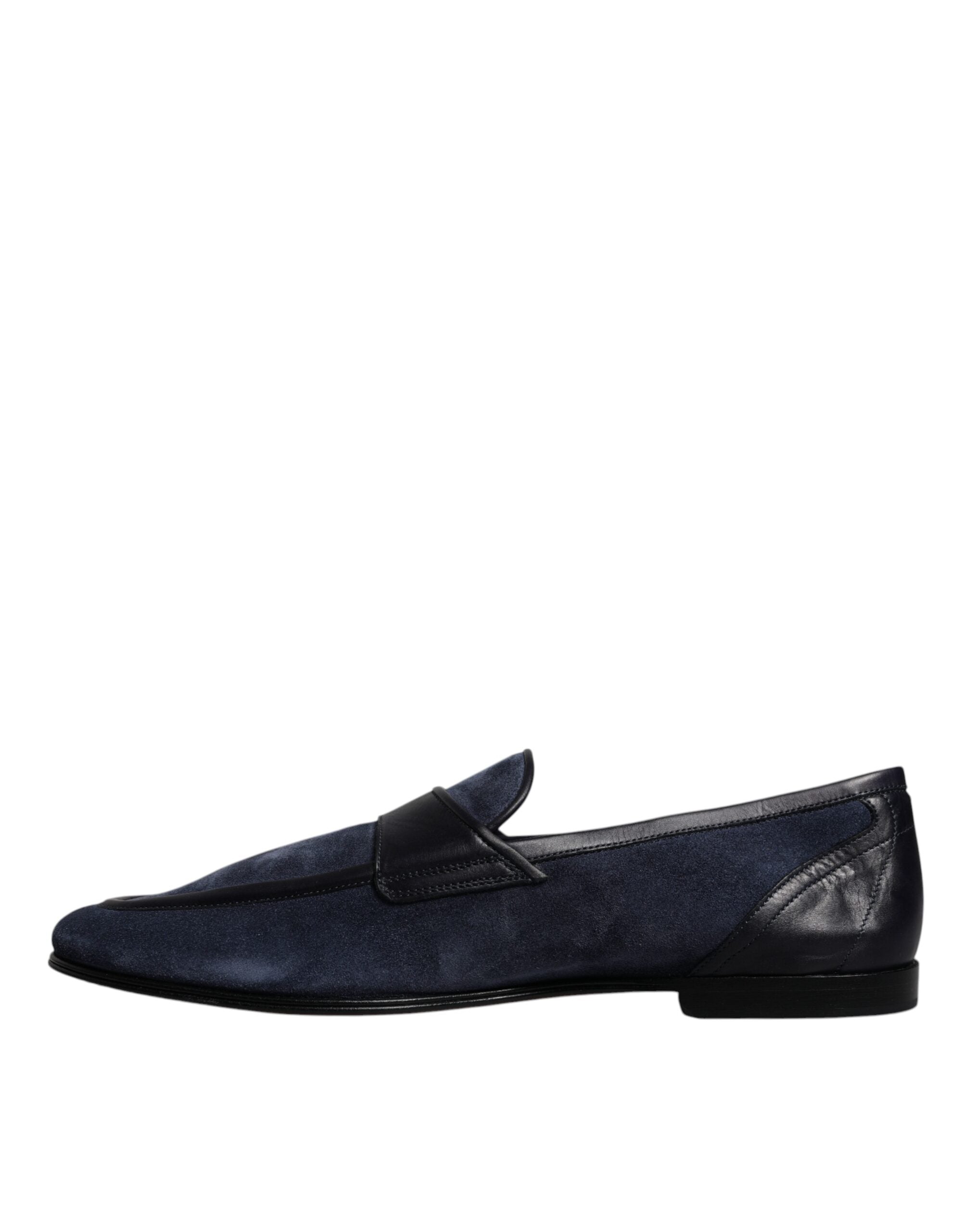 Chaussures mocassins en cuir suédé bleu Dolce &amp; Gabbana