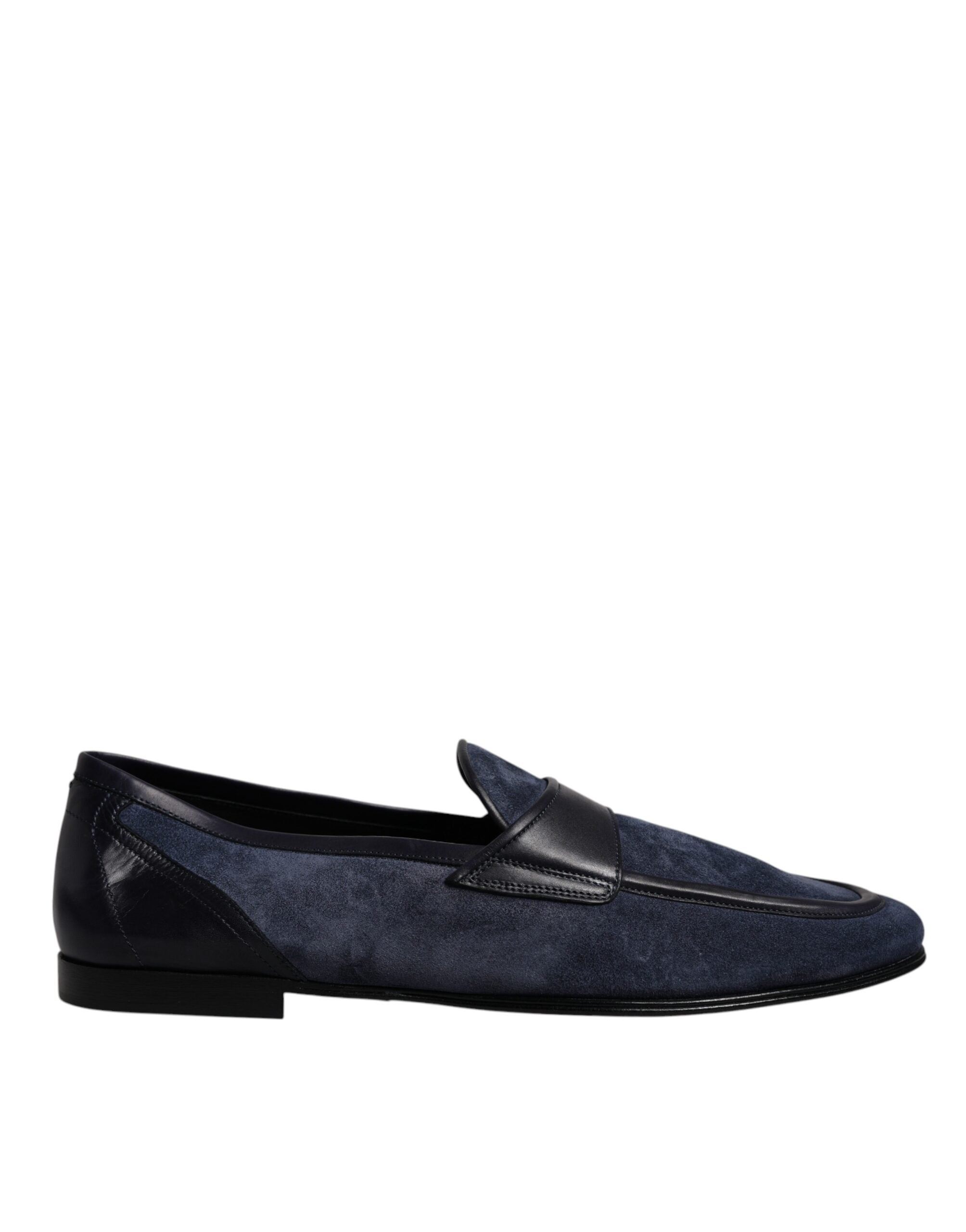 Chaussures mocassins en cuir suédé bleu Dolce &amp; Gabbana