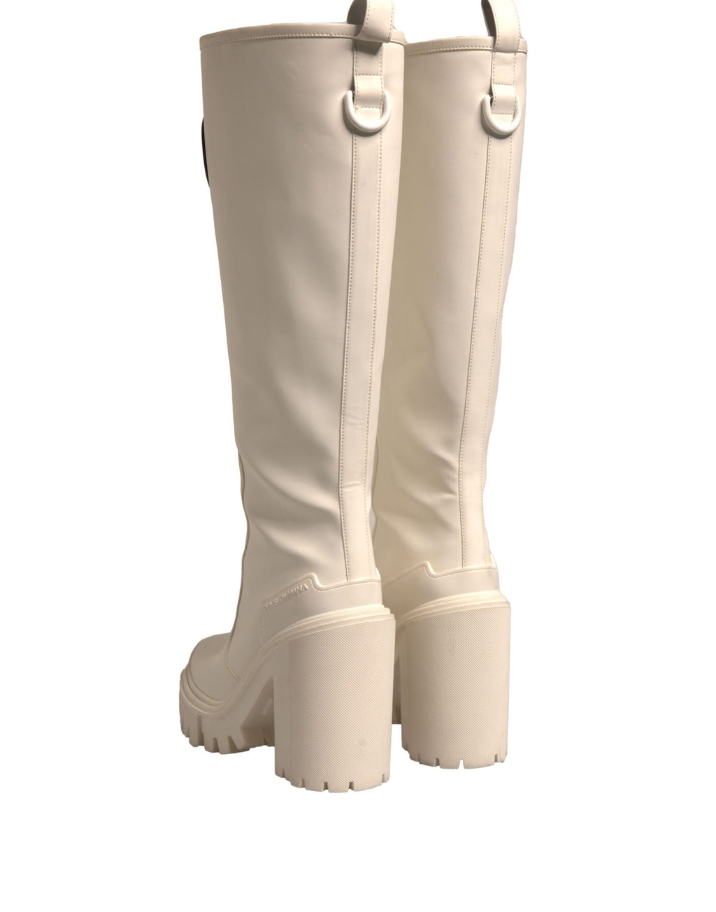 Dolce &amp; Gabbana Bottes de randonnée à plateau blanches avec logo DG