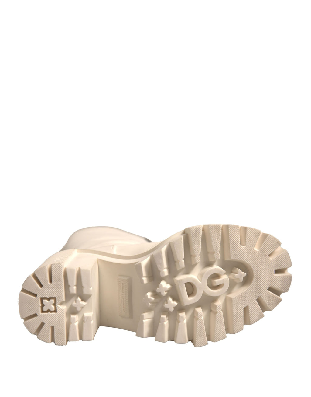 Dolce &amp; Gabbana Bottes de randonnée à plateau blanches avec logo DG