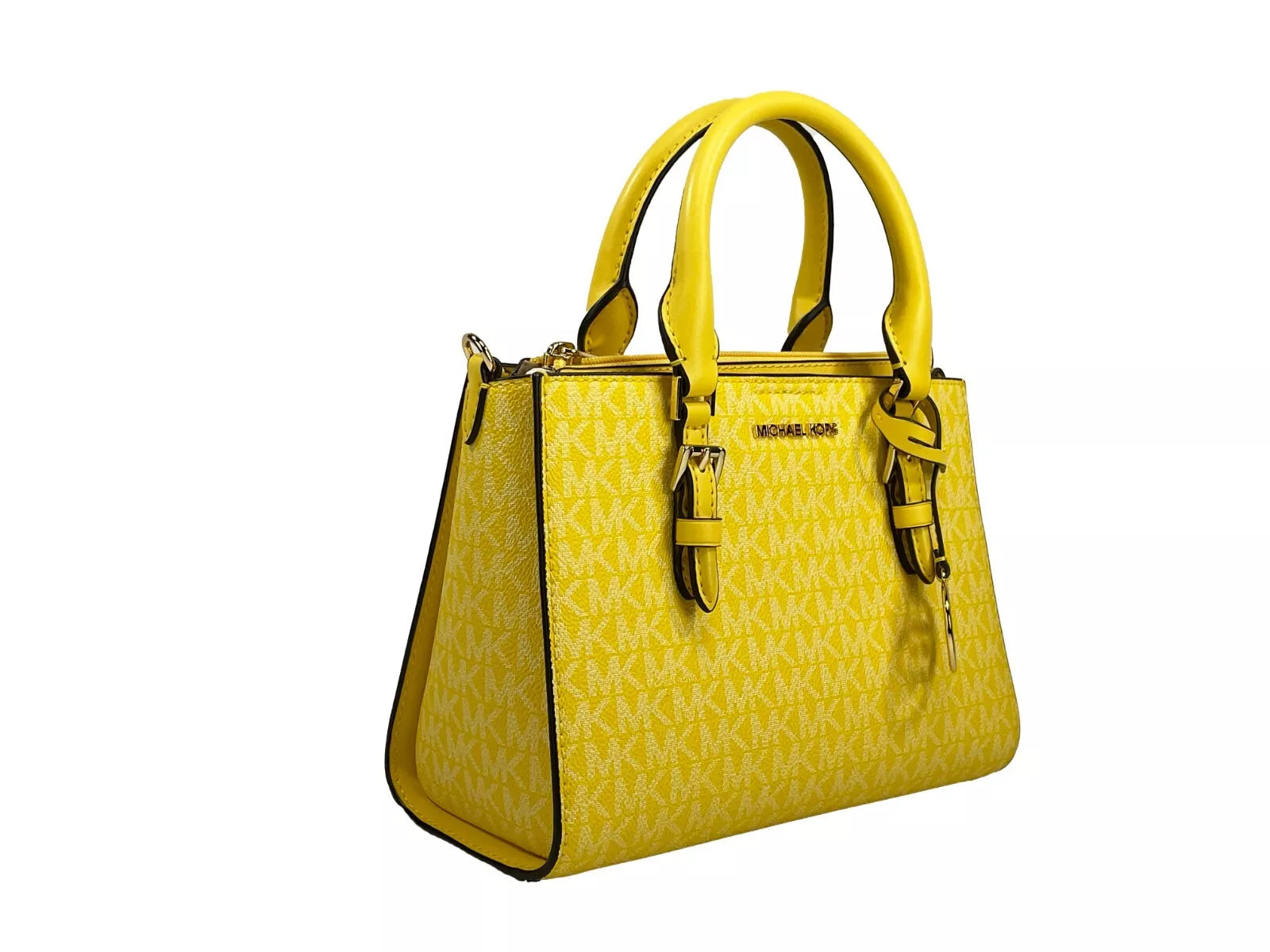 Michael Kors Charlotte 3 in 1 Satchel Bag Crossbody Goldgelb