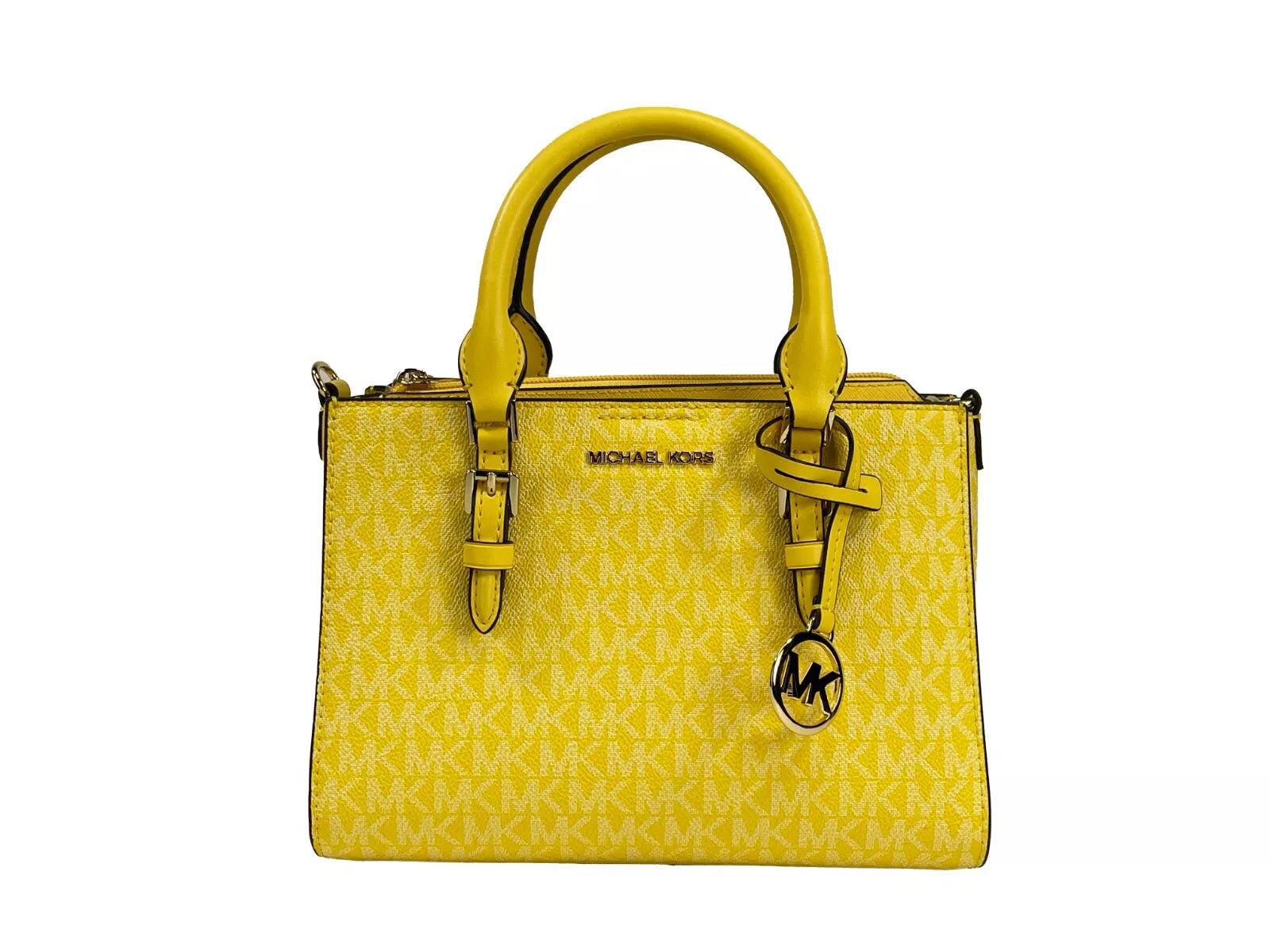Michael Kors Charlotte 3 in 1 Satchel Bag Crossbody Goldgelb