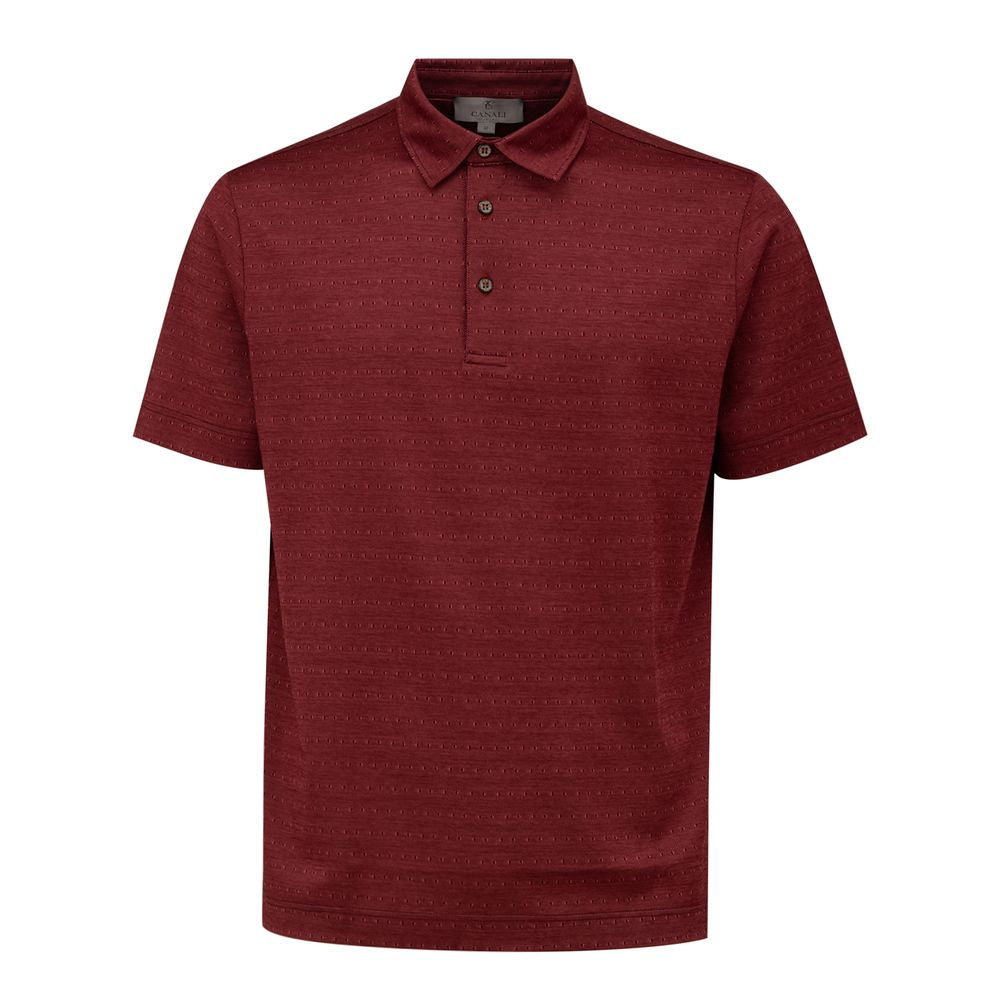 Canali – Burgunderrotes Poloshirt aus Baumwolle