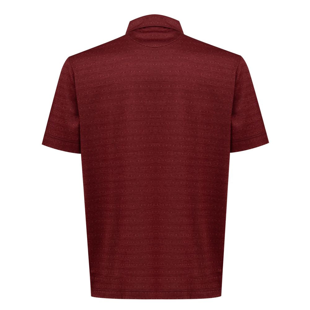 Canali – Burgunderrotes Poloshirt aus Baumwolle