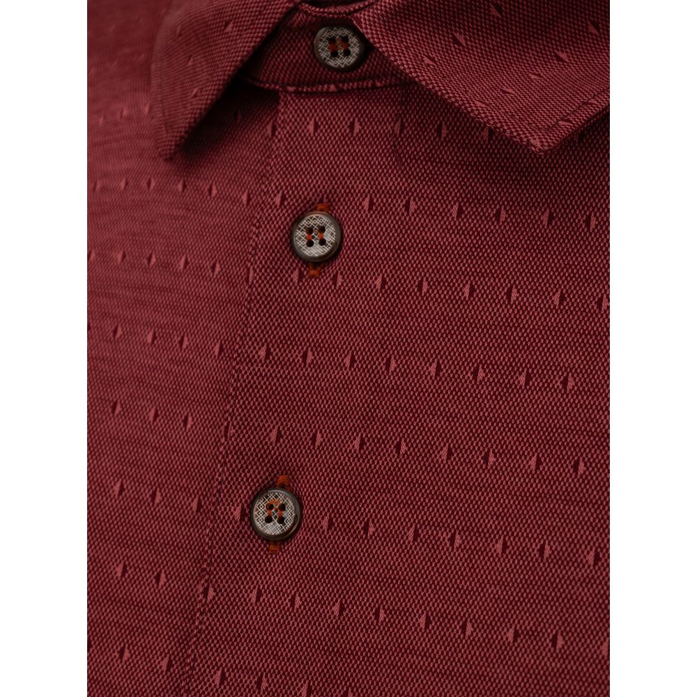Canali – Burgunderrotes Poloshirt aus Baumwolle