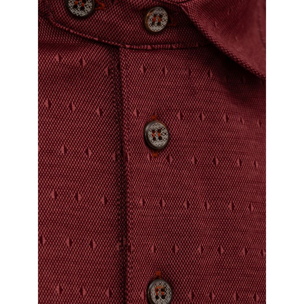 Canali – Burgunderrotes Poloshirt aus Baumwolle