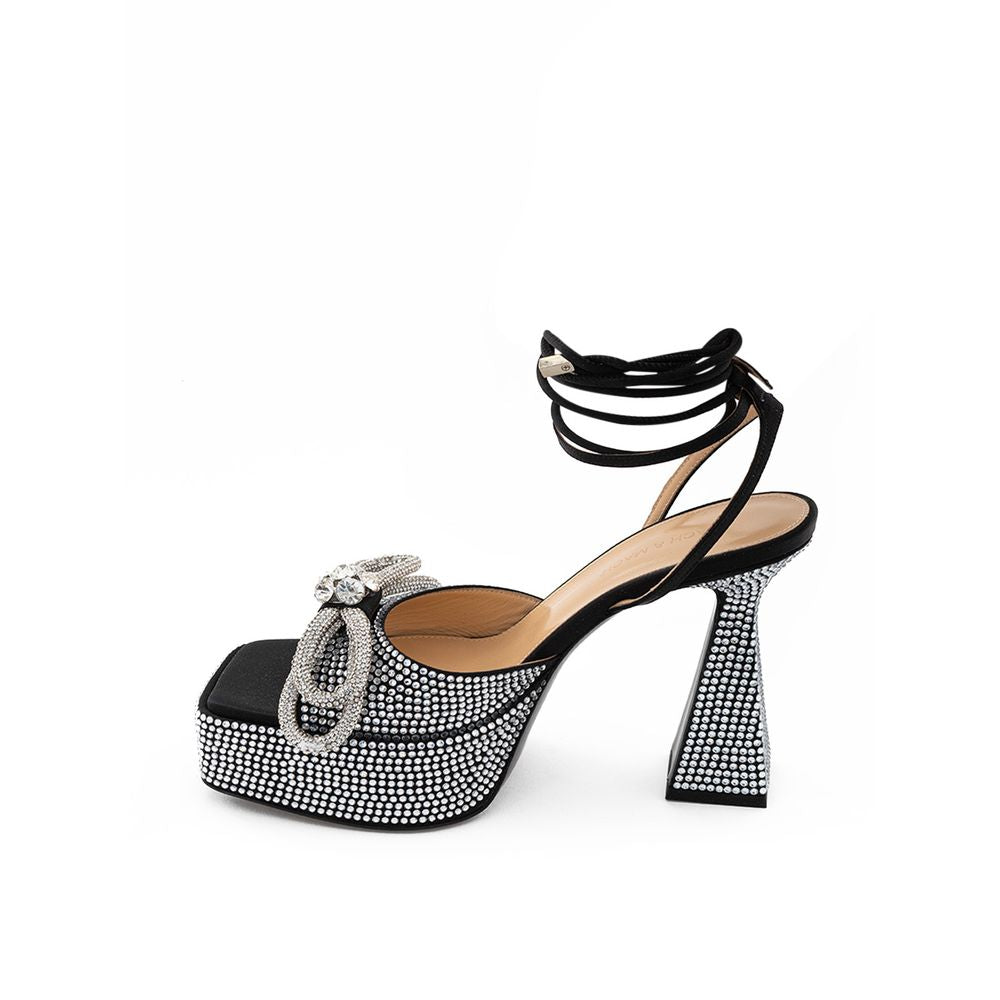 MACH &amp; MACH Chic Plateformes en cuir noir pour un style raffiné