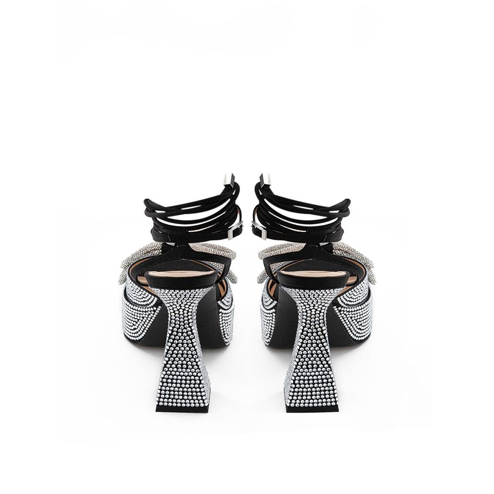 MACH &amp; MACH Chic Plateformes en cuir noir pour un style raffiné