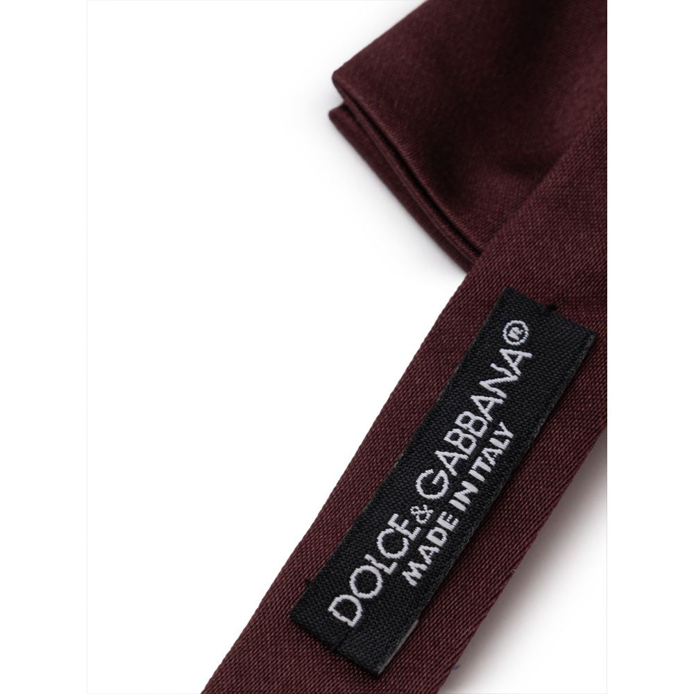 Dolce &amp; Gabbana Burgunderrote Seidenkrawatten und Fliegen