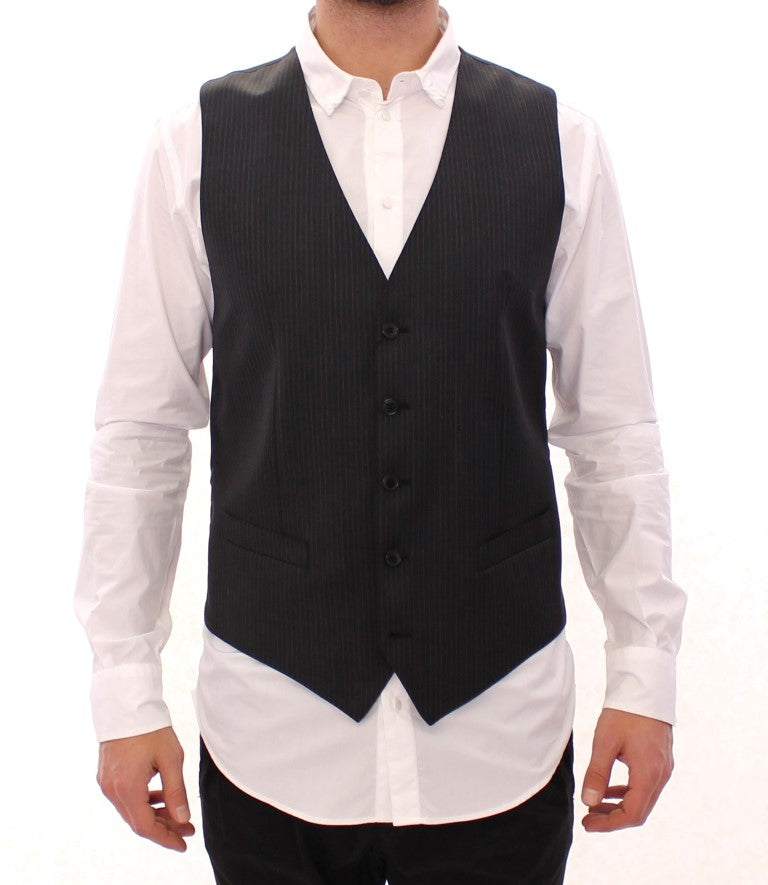 Dolce &amp; Gabbana - Robe gilet élégante à rayures grises