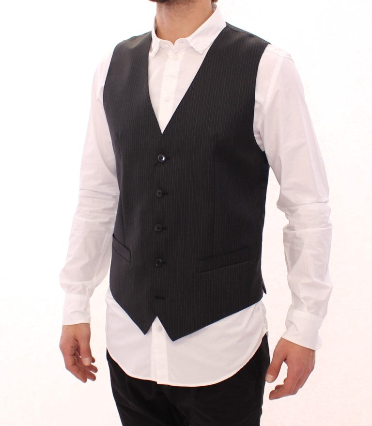 Dolce &amp; Gabbana - Robe gilet élégante à rayures grises