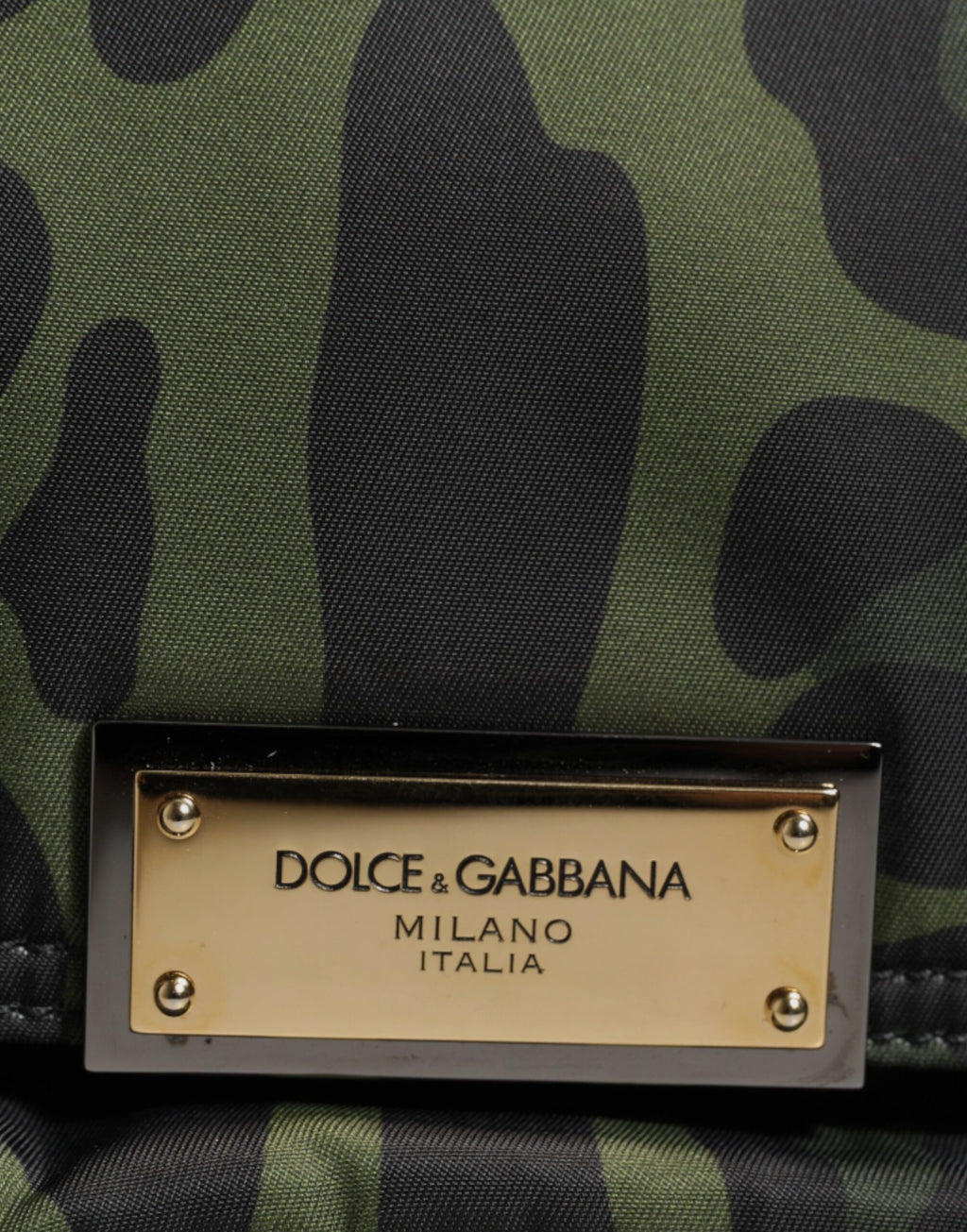 Sac bandoulière Dolce &amp; Gabbana en nylon vert à imprimé léopard