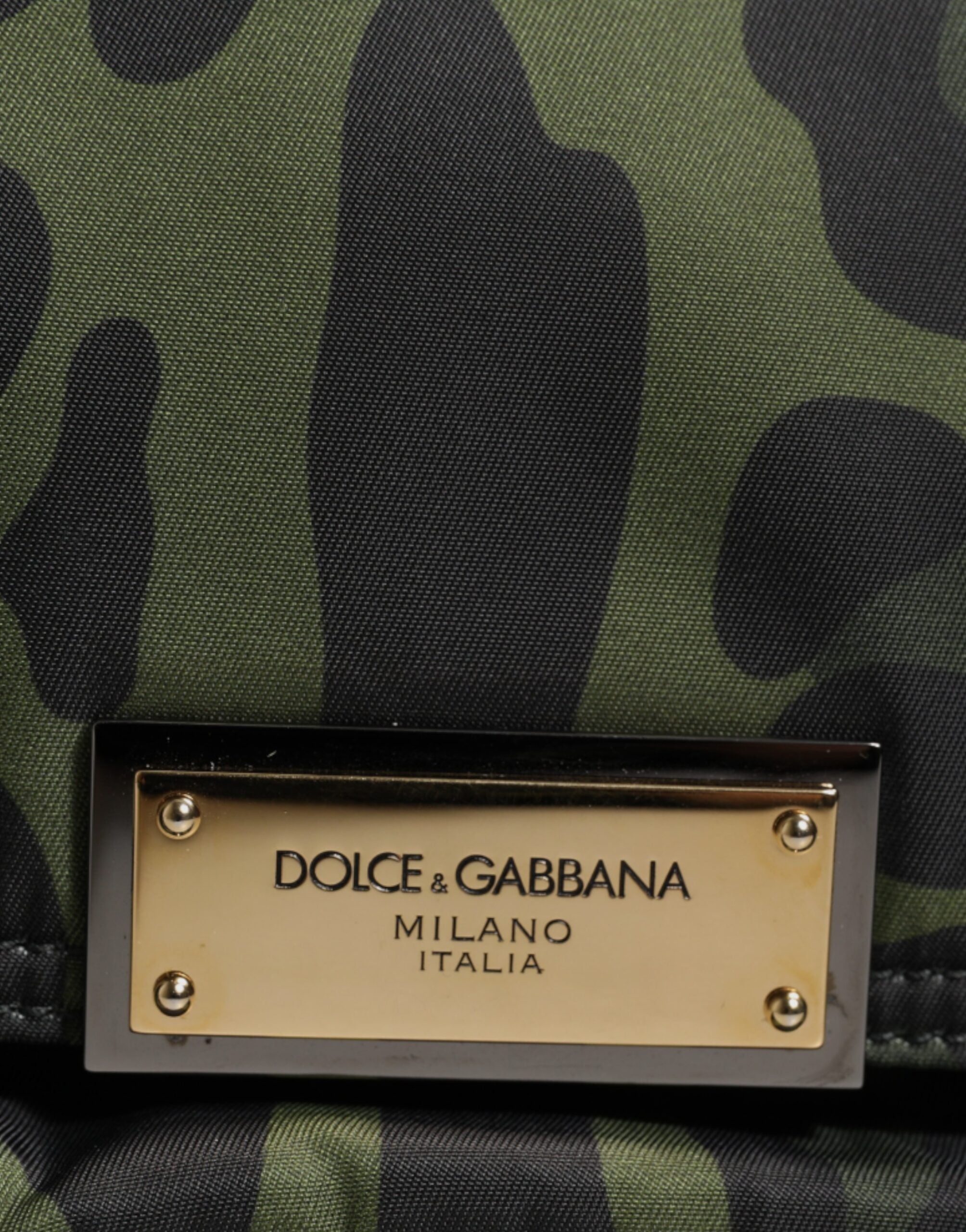 Sac bandoulière Dolce &amp; Gabbana en nylon vert à imprimé léopard