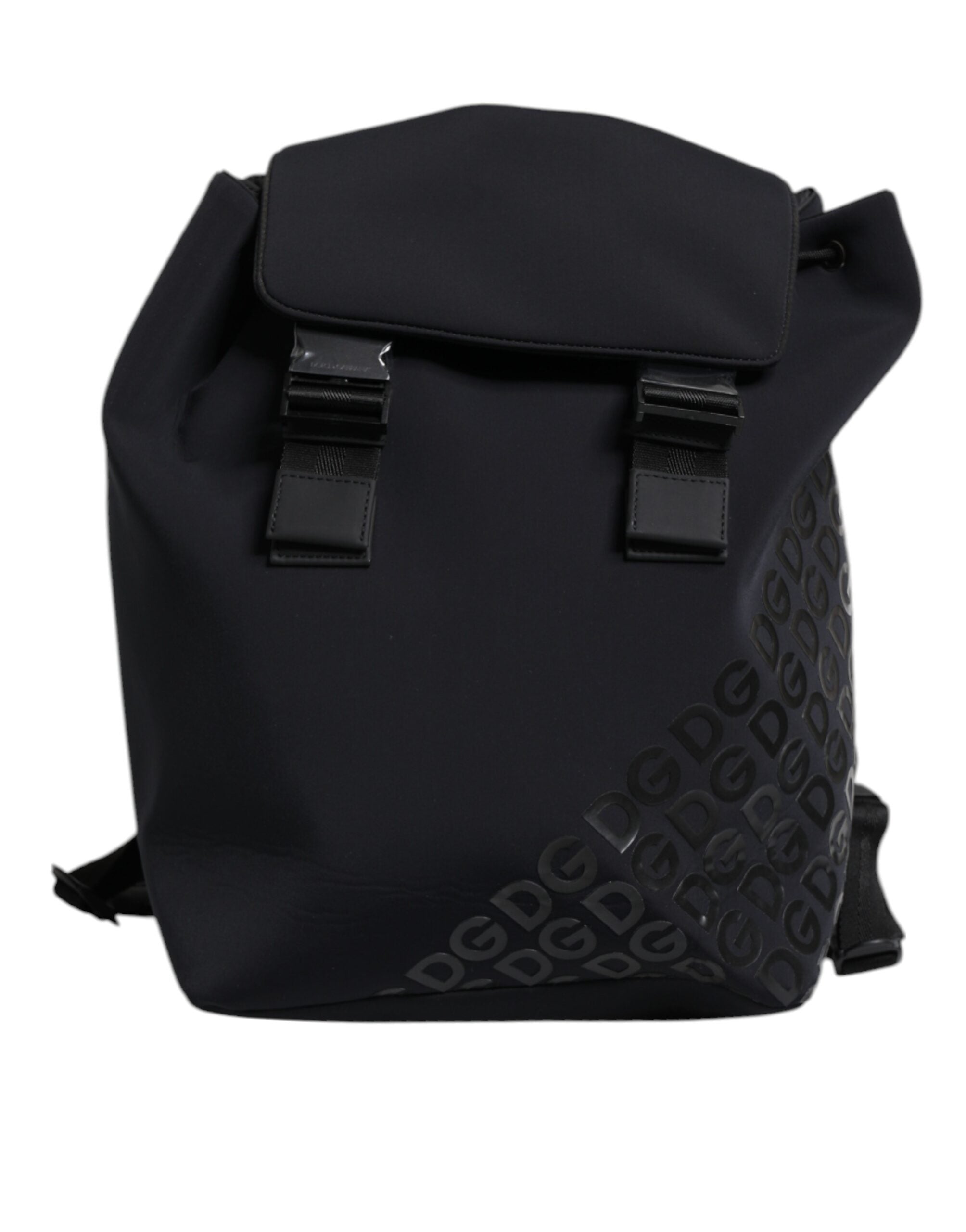 Sac à dos d'école Dolce &amp; Gabbana en néoprène noir et nylon avec logo DG