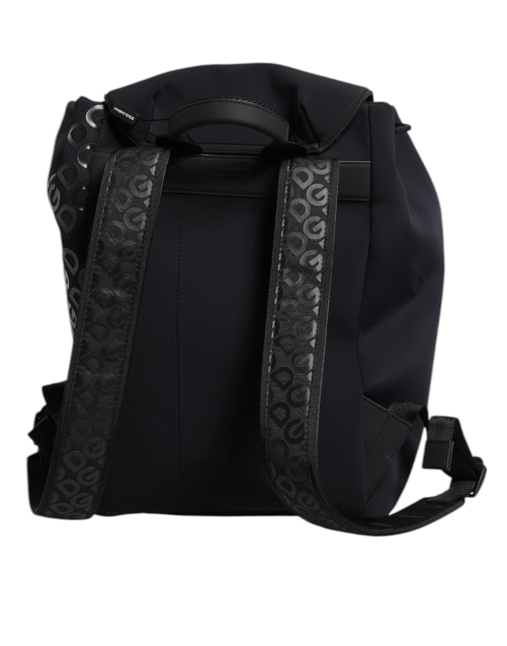 Sac à dos d'école Dolce &amp; Gabbana en néoprène noir et nylon avec logo DG