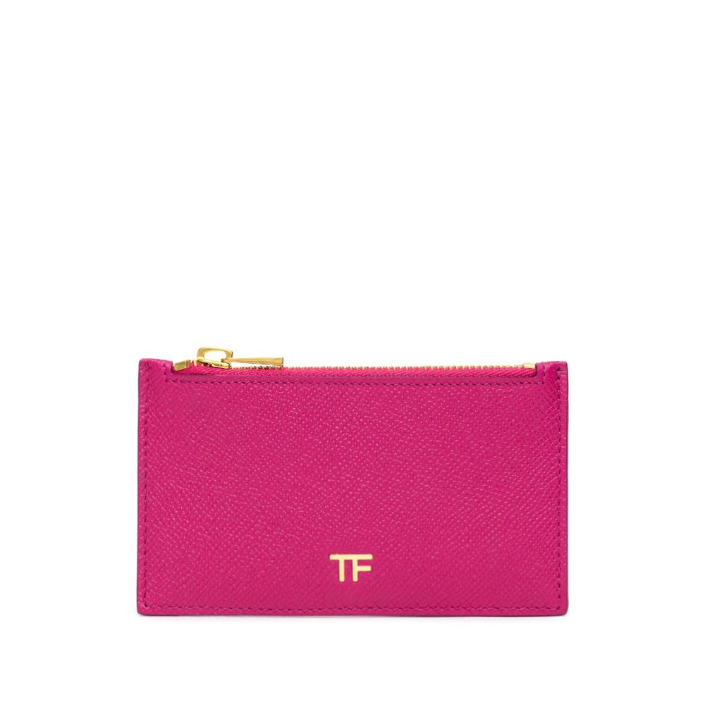 Portefeuille en cuir fuchsia Tom Ford