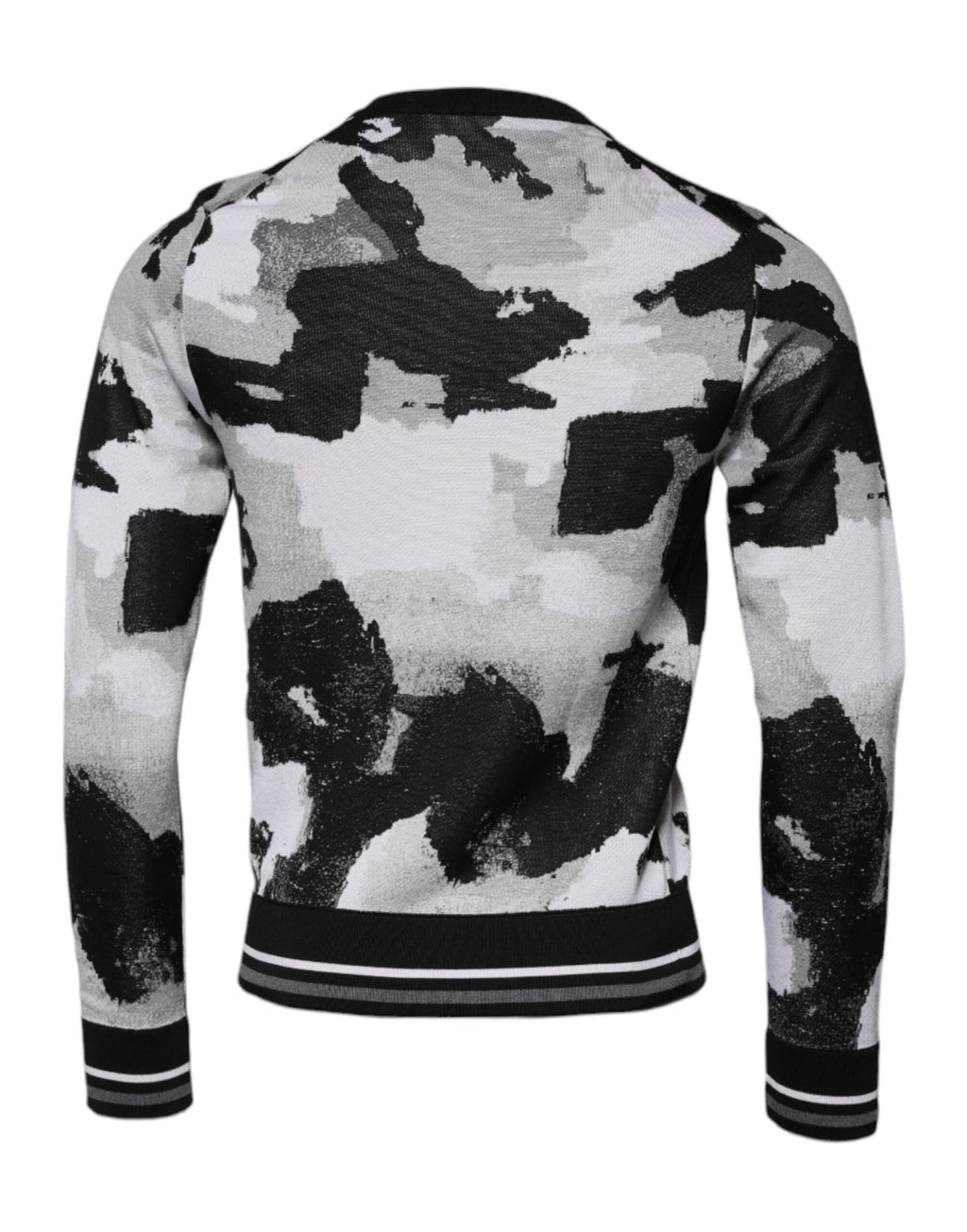 Dolce &amp; Gabbana Mehrfarbiger Camouflage-Pullover mit Rundhalsausschnitt für Herren