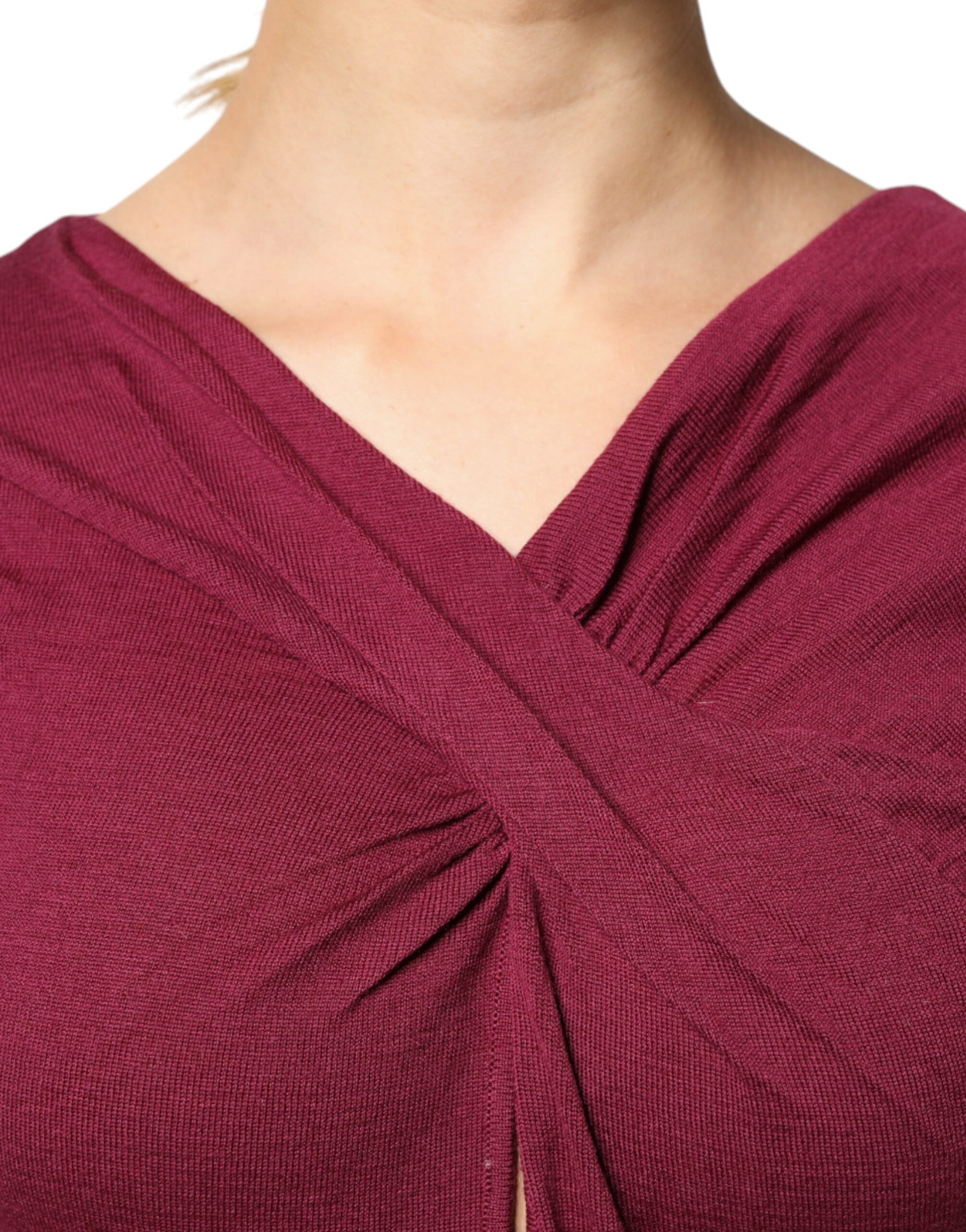 Roberto Cavalli Kastanienbrauner Pullover mit Schlüsselloch-Strickpullover