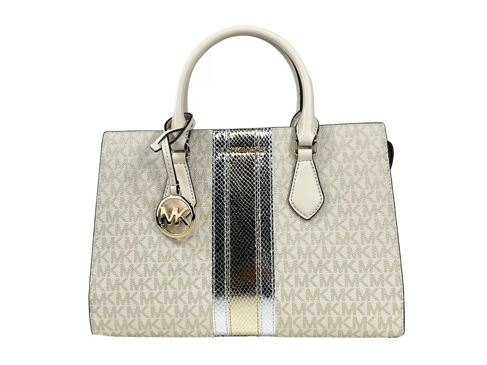 Michael Kors Sheila Medium Crossbody Satchel Handtasche Tasche Pale Gold