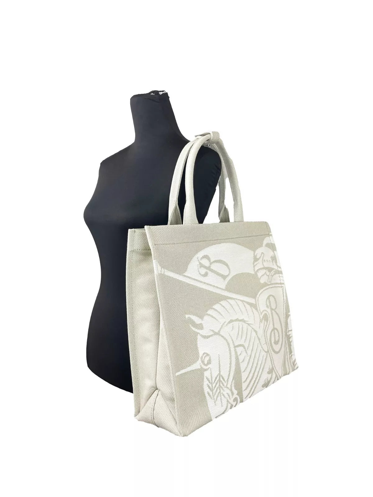 Burberry EKD Canvas-Einkaufstasche mit Münzfach Beige