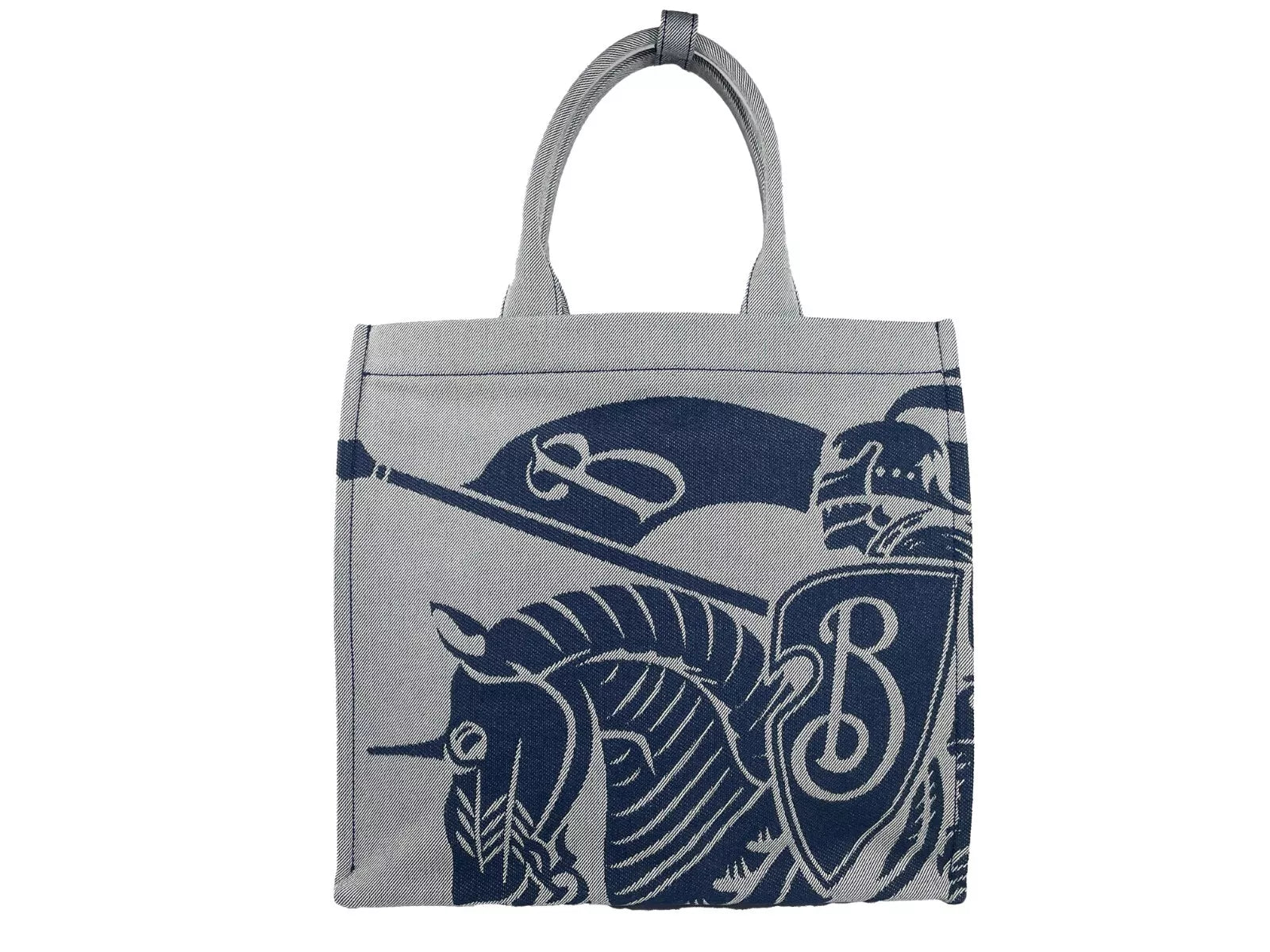 Burberry – Marineblaue EKD-Tragetasche aus Canvas mit Münzfach