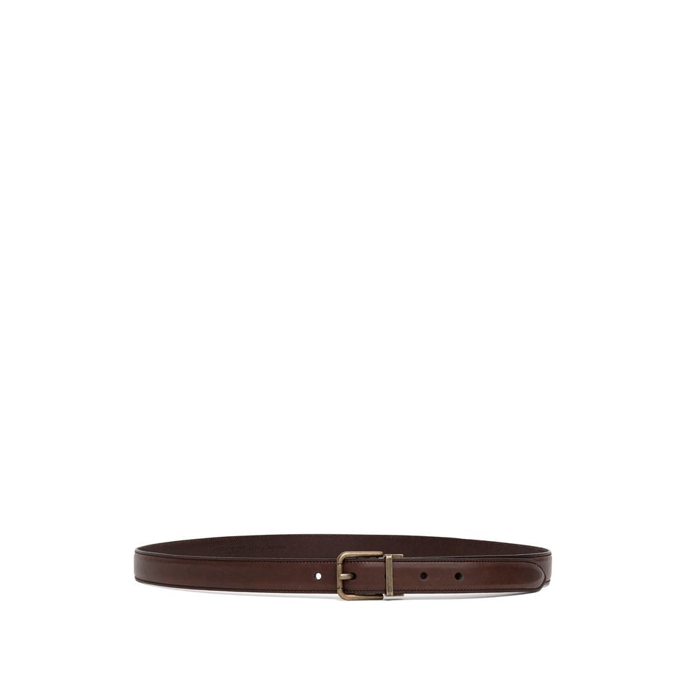 Ceinture en cuir de veau marron Dolce &amp; Gabbana