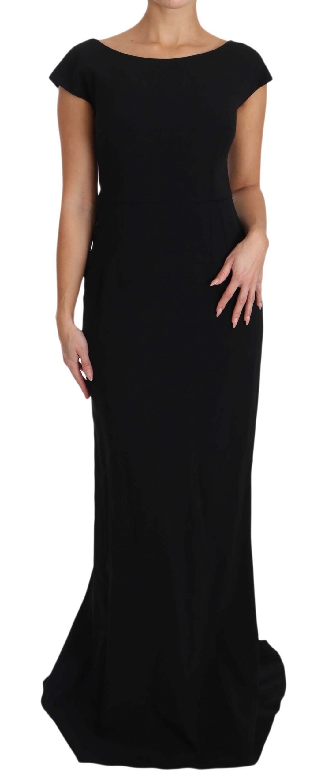 Dolce &amp; Gabbana Elegantes schwarzes Maxi-Etuikleid