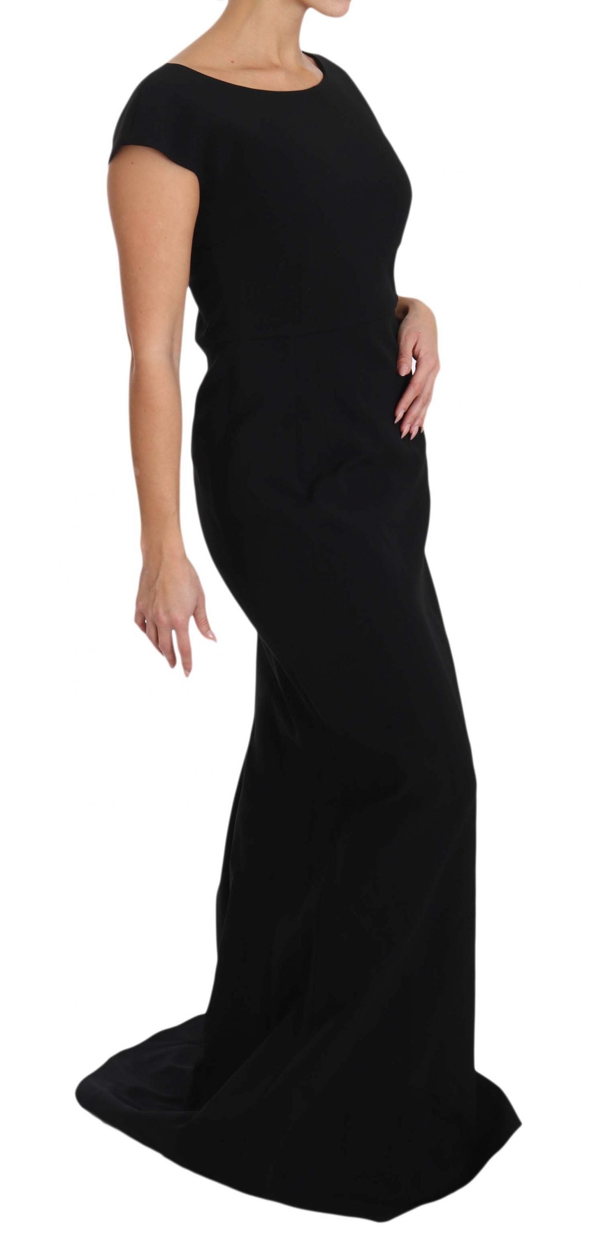 Dolce &amp; Gabbana Elegantes schwarzes Maxi-Etuikleid